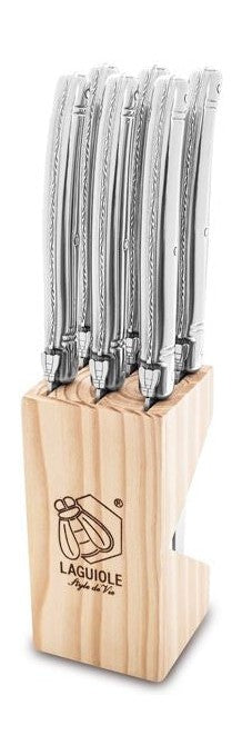 [product_category]-Style De Vie Authentique Laguiole Premium Line Steak Knives 6 Piece Set, Stainless Steel-Style de Vie Authentique-8718719303900-530104-STY-1