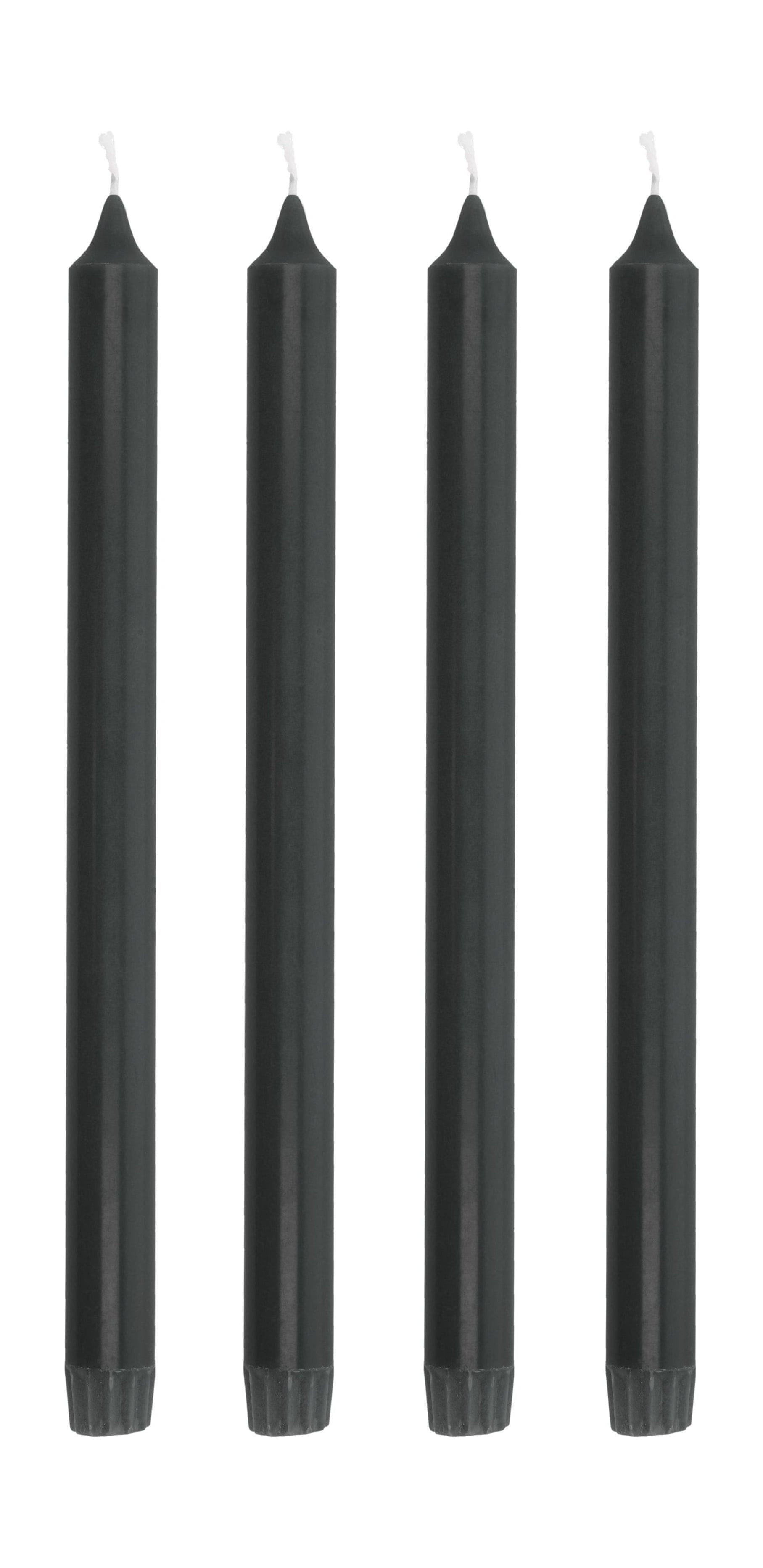 [product_category]-Villa Collection Aia Stick Candle Set Of 4 øx H 2,2x30, Black-Villa Collection-5722000294108-29410-VIL-1