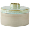 Villa Collection Vase M. Lid Ø 14 cm, Dusty Green