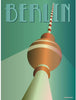 Vissevasse Berlin Fjernsyntårnet Plakat, 15X21 Cm