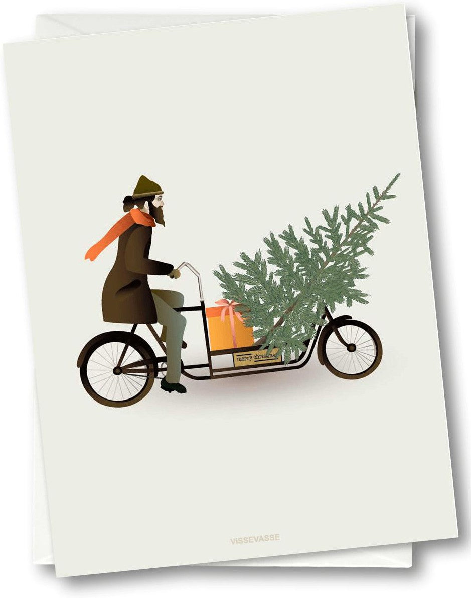 [product_category]-Vissevasse Bike With Christmas Tree Greeting Card, 10,5x15cm-Vissevasse-5713138801702-F-2018-017-XS-VIS-1