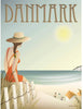 Vissevasse Denmark Beach Poster, 15x21 cm