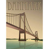 Vissevasse Danmark Little Belt Bridge -affisch, 30x40 cm