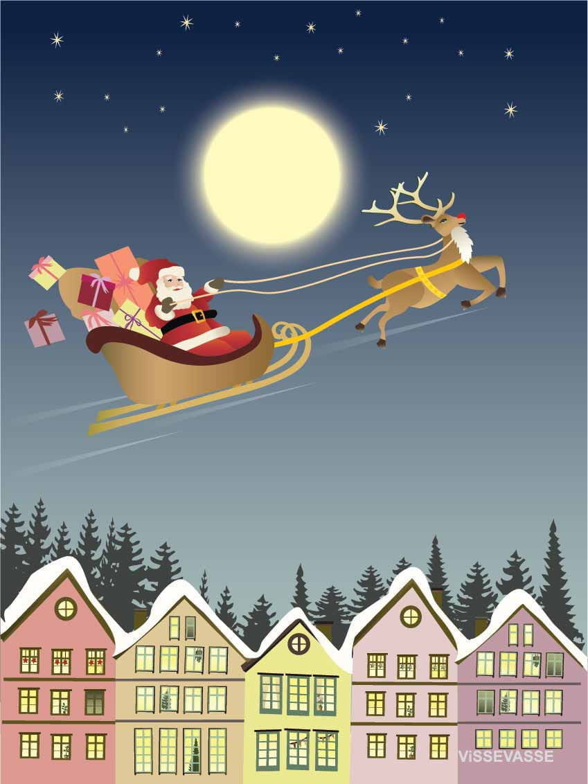 [product_category]-Vissevasse Santa & Rudolf Poster, 50x70 Cm-Vissevasse-5713138203339-F-2022-033-L-VIS-1