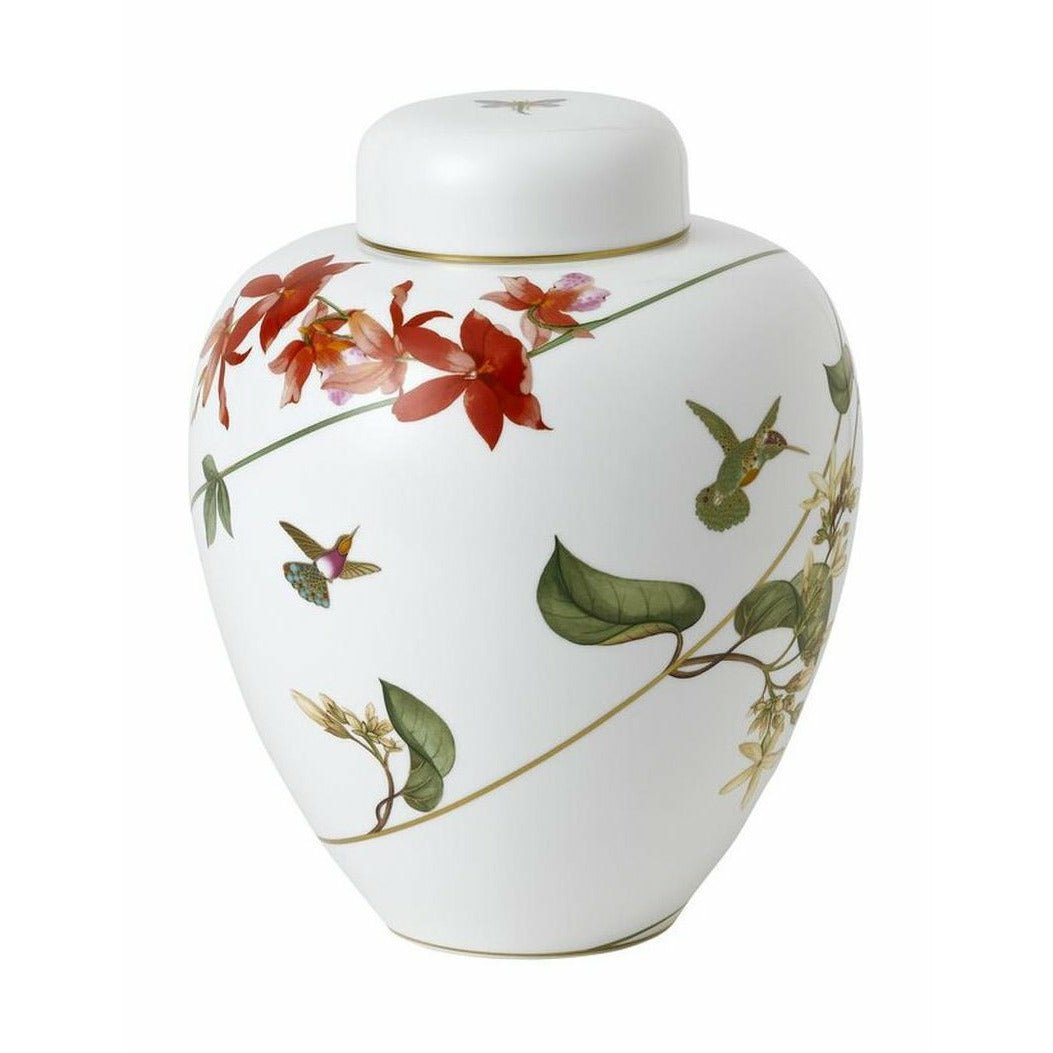 Wedgwood Hummingbird Vase Med Låg , H 25 Cm