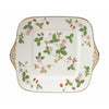 Wedgwood Wild Strawberry Firkant Serving Tallerken, Ø 27 Cm