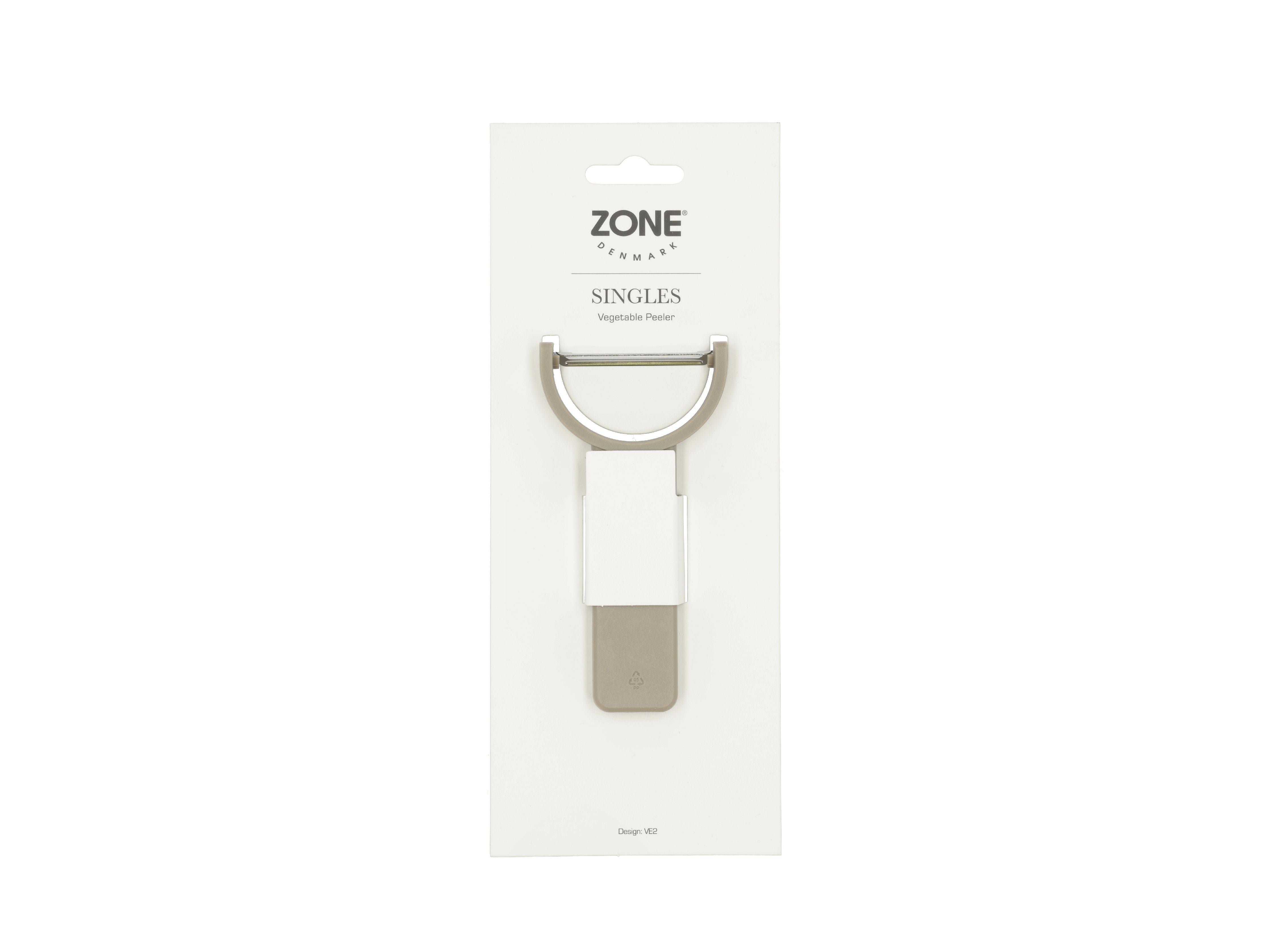 Zone Danmark Singles Vegetabilsk Peeler 12x5,9 cm, blød taupe