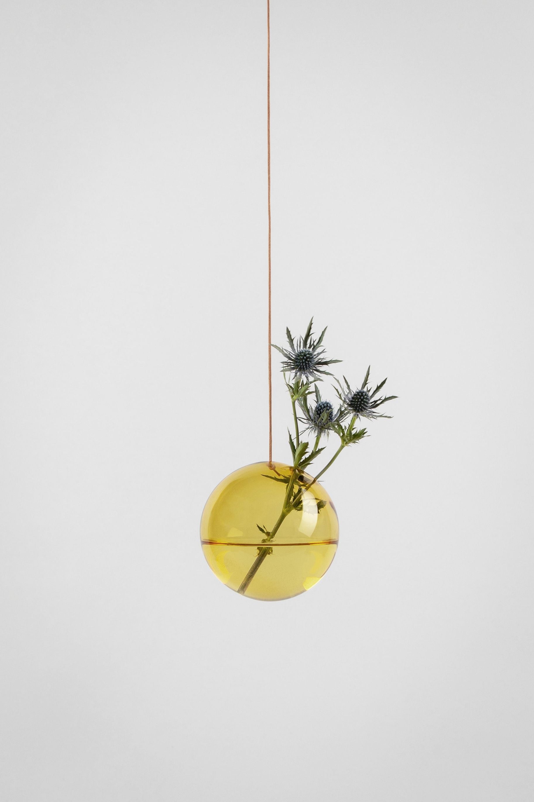 Studio About hængende blomsterboble vase medium, gul