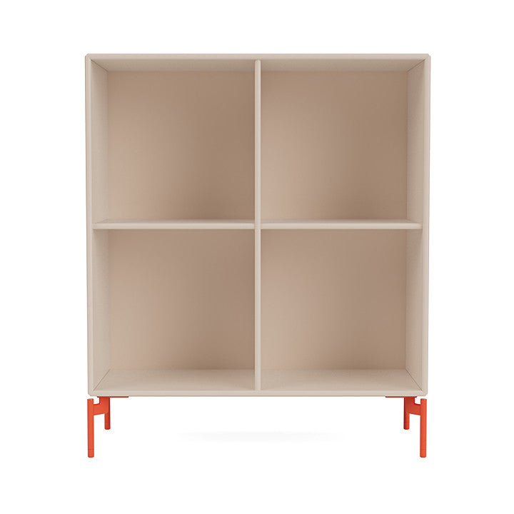 Montana Show Bookcase With Legs, Clay/Rosehip