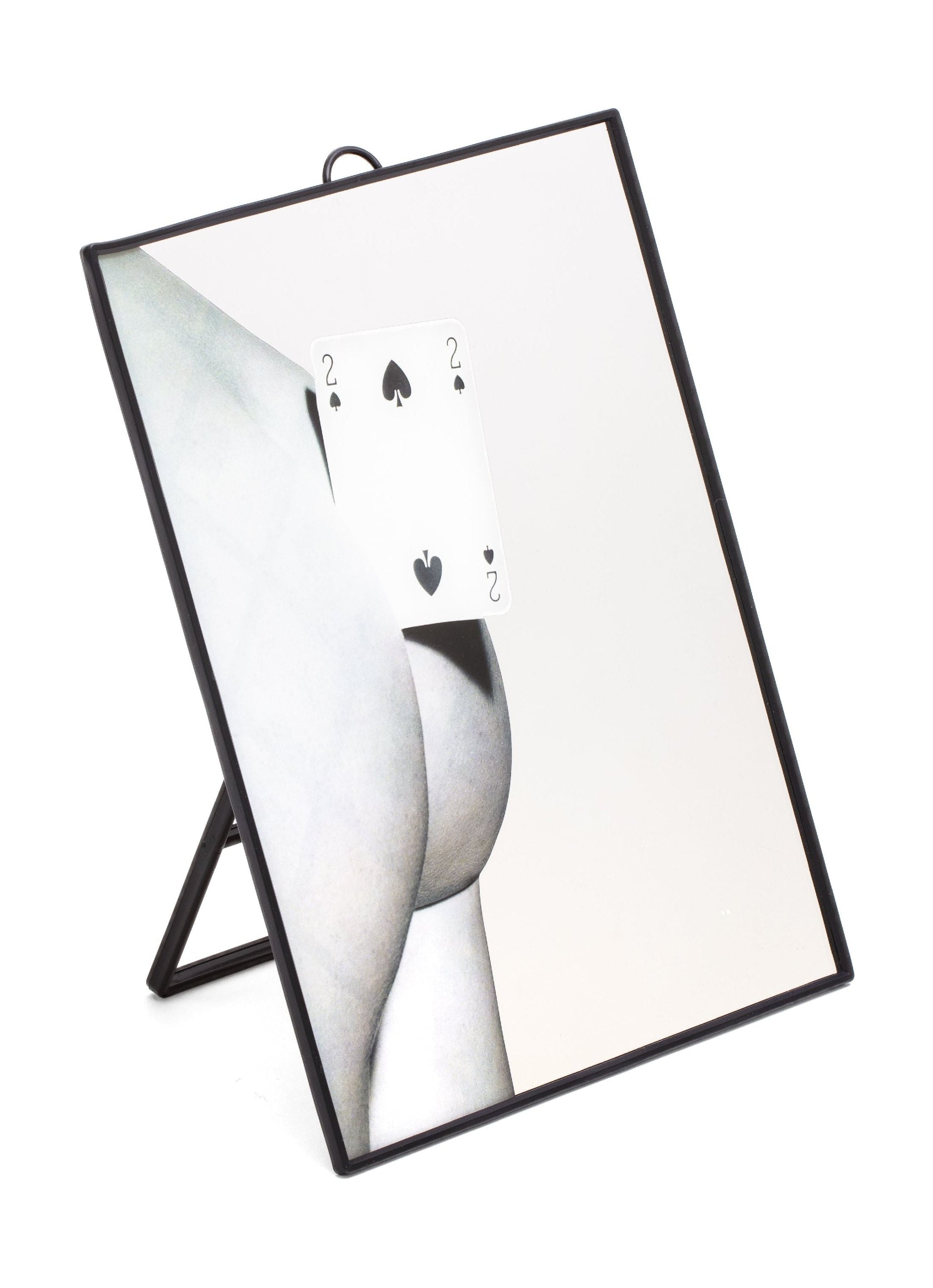 Seletti toalettpappers spegel liten, två av spader