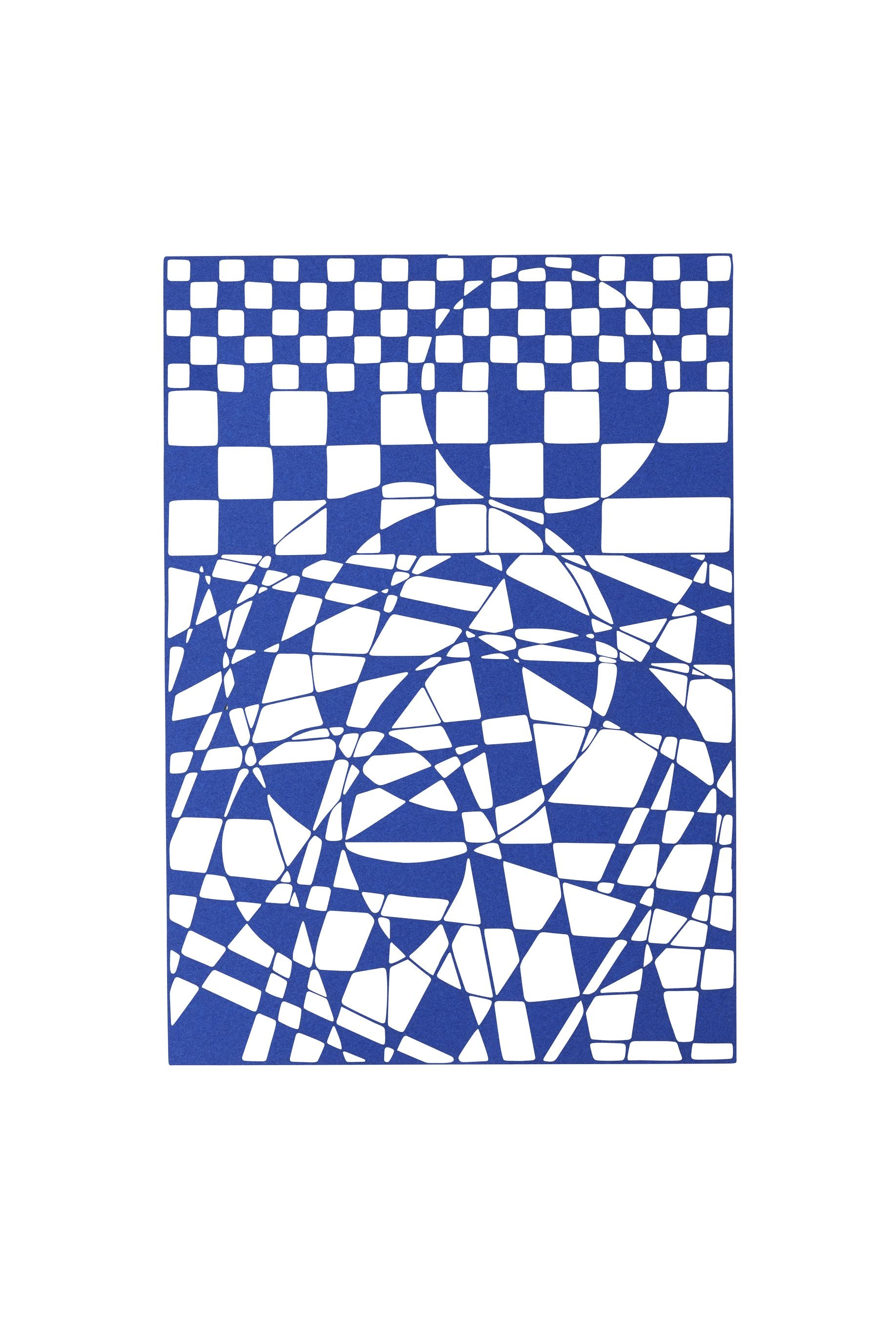 Studio About Papercut A4 Geometrisk rektangel, blå