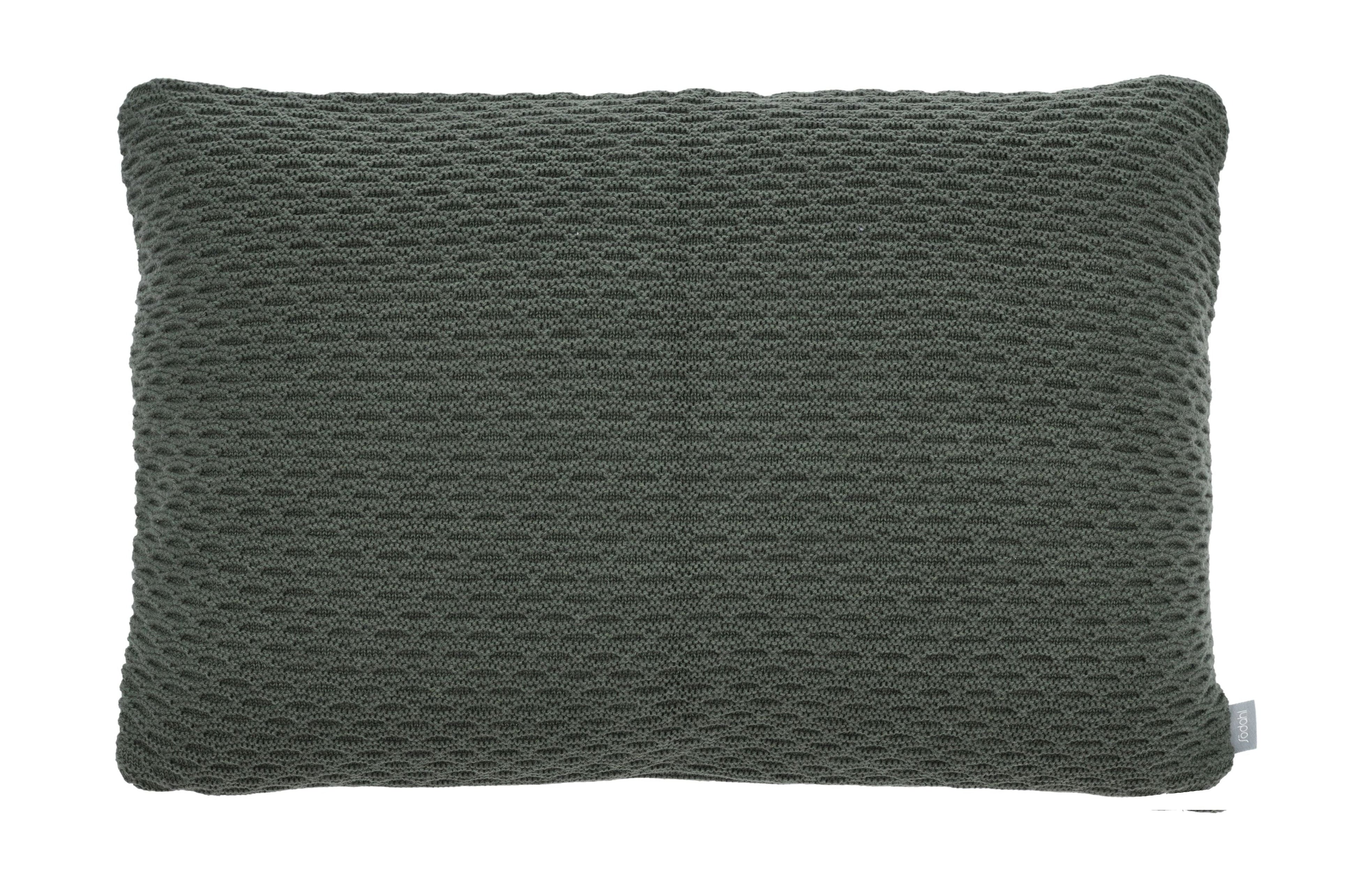 Södahl Wave Knit Pude Cover 40x60 cm, skovgrøn