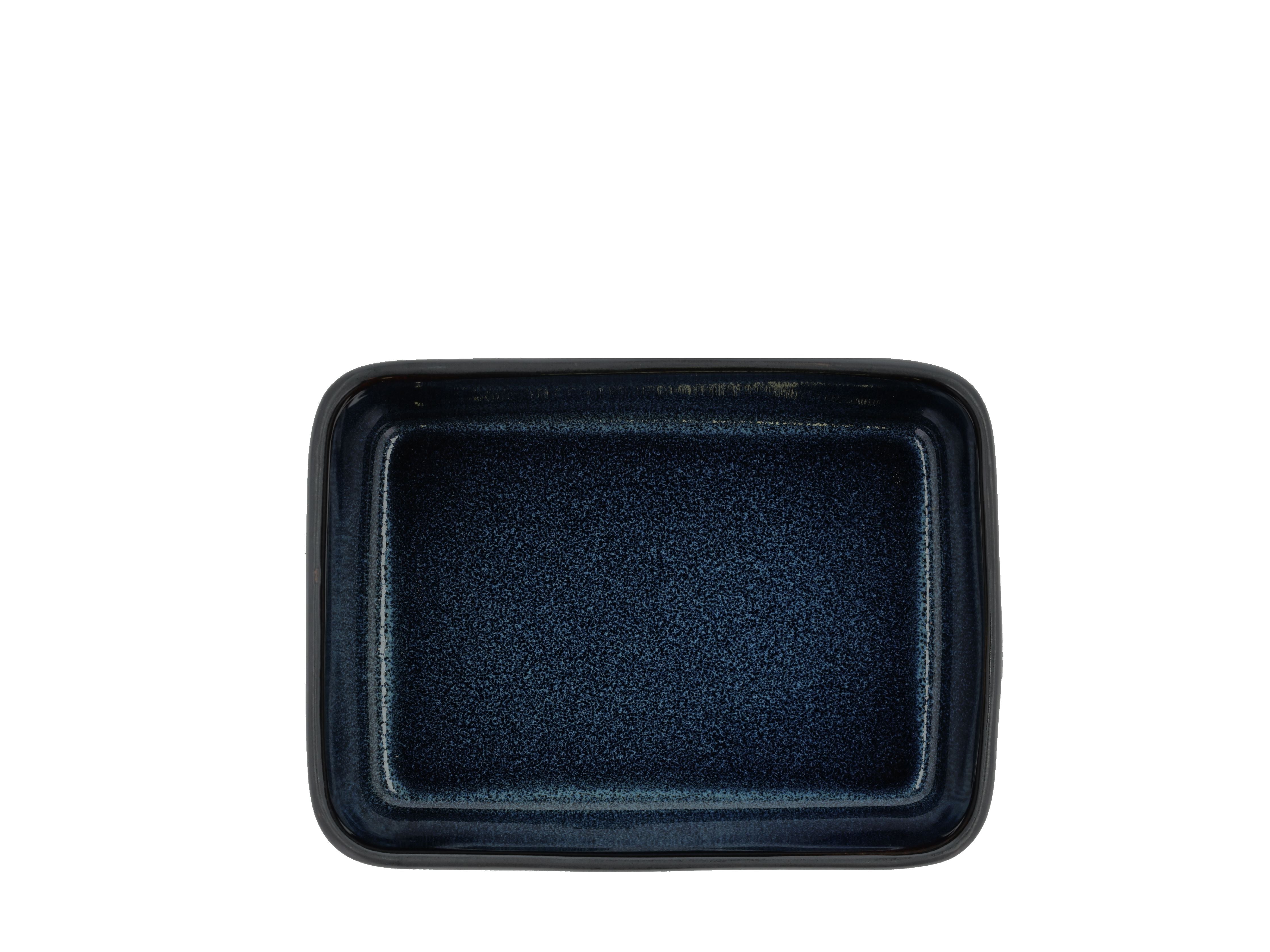 Bitz skål rektangulær 19 x 14 x 5,3 cm, sort/blå