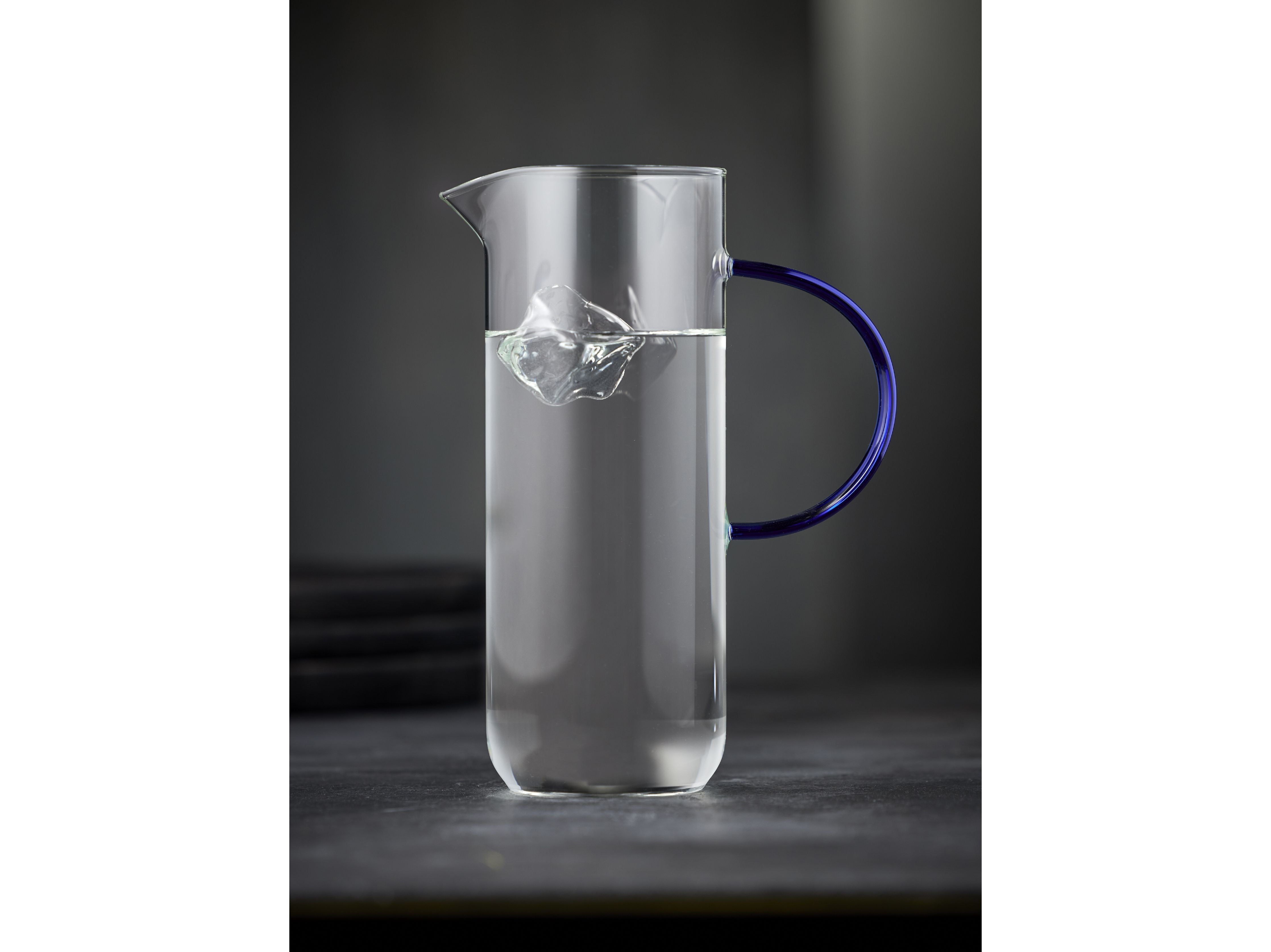 Lyngby Glas Torino Glass Jug 1,1 L, klar/blå