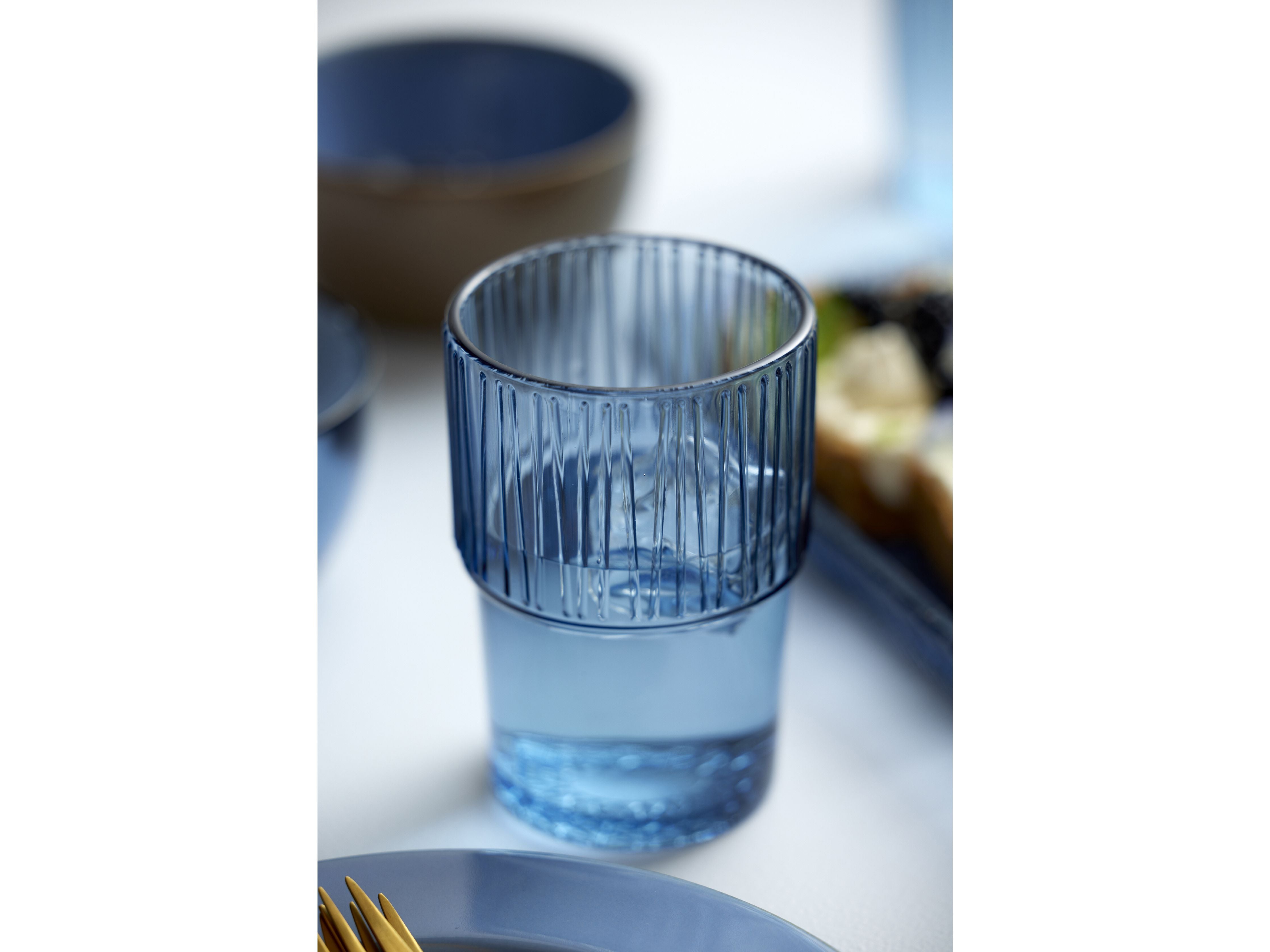 Bitz Kusintha Café Glass 12,5 cm 38 Cl 4 stk, blå