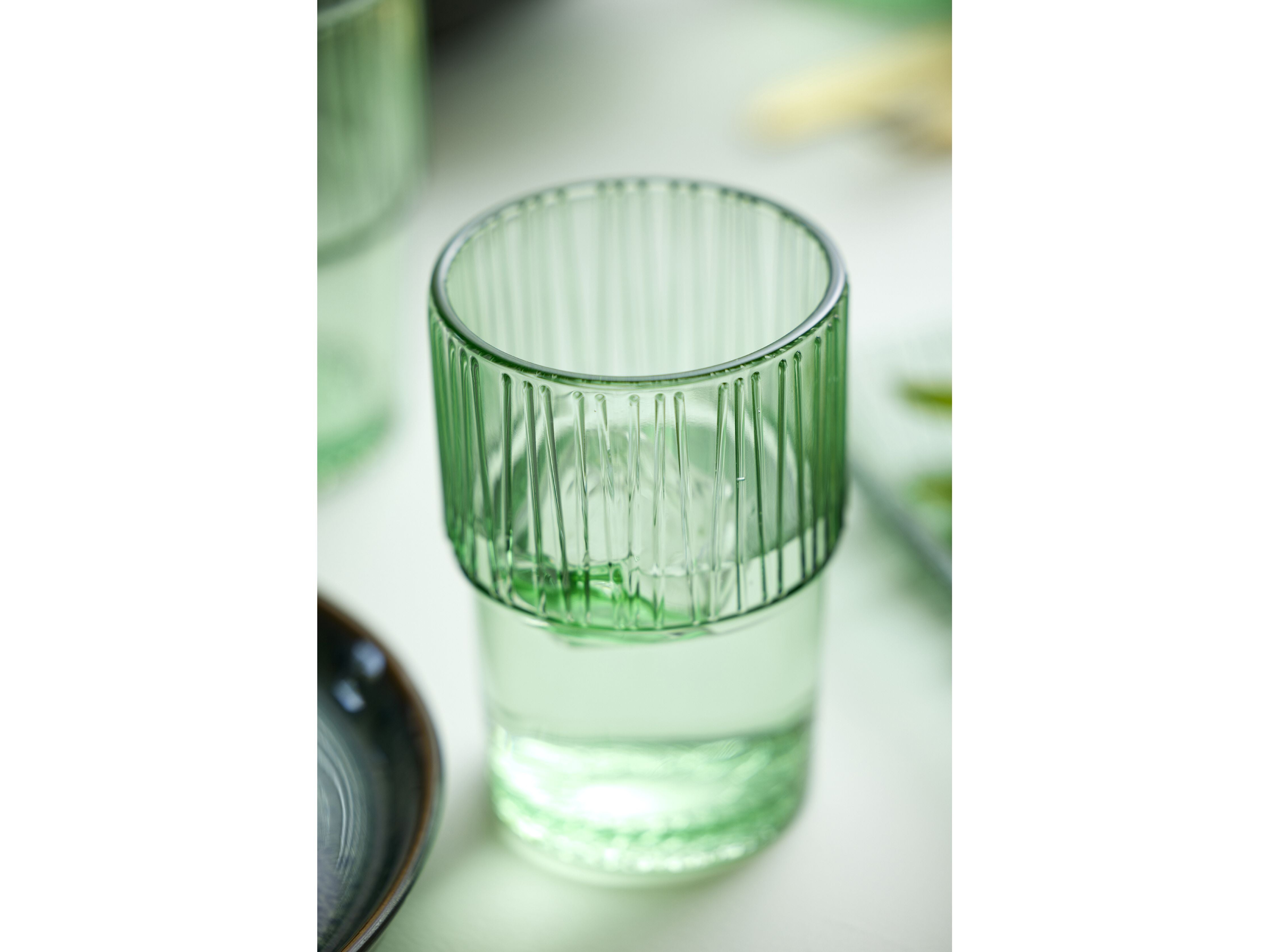 Bitz Kusintha Café Glass 12,5 cm 38 CL 4 stk, grøn