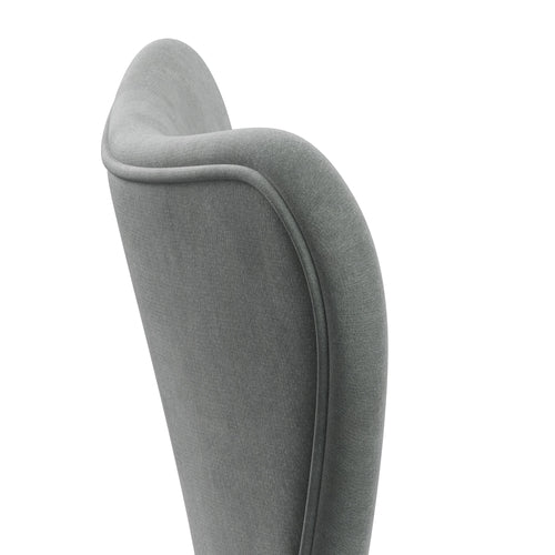 Fritz Hansen 3107 Chair Full Upholstery, White/Belfast Velvet Seal Grey