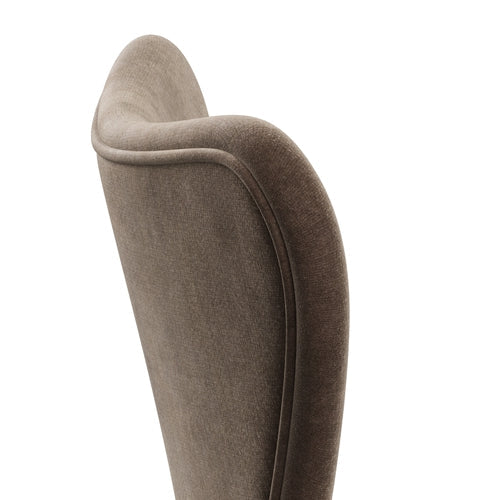 Fritz Hansen 3107 Chair Full Upholstery, White/Belfast Velvet Grey Brown