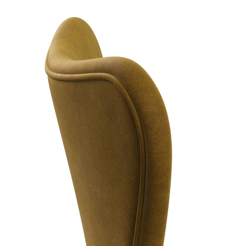 Fritz Hansen 3107 Chair Full Upholstery, Warm Graphite/Belfast Velvet Soft Ochre