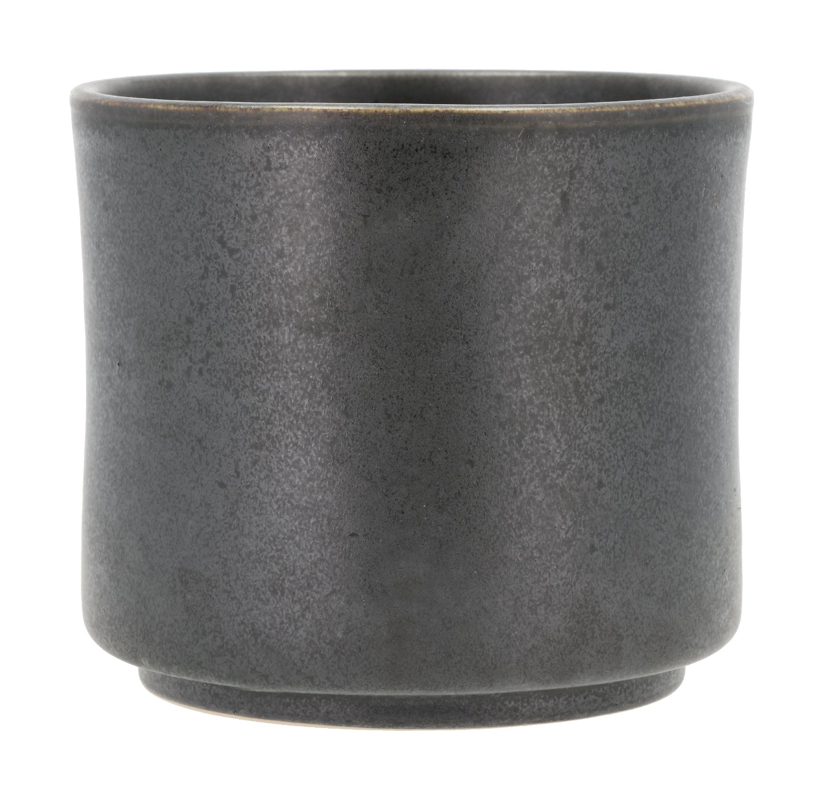 Villa Collection Leer Flowerpot Ø 15 x 13 cm, sort metallic