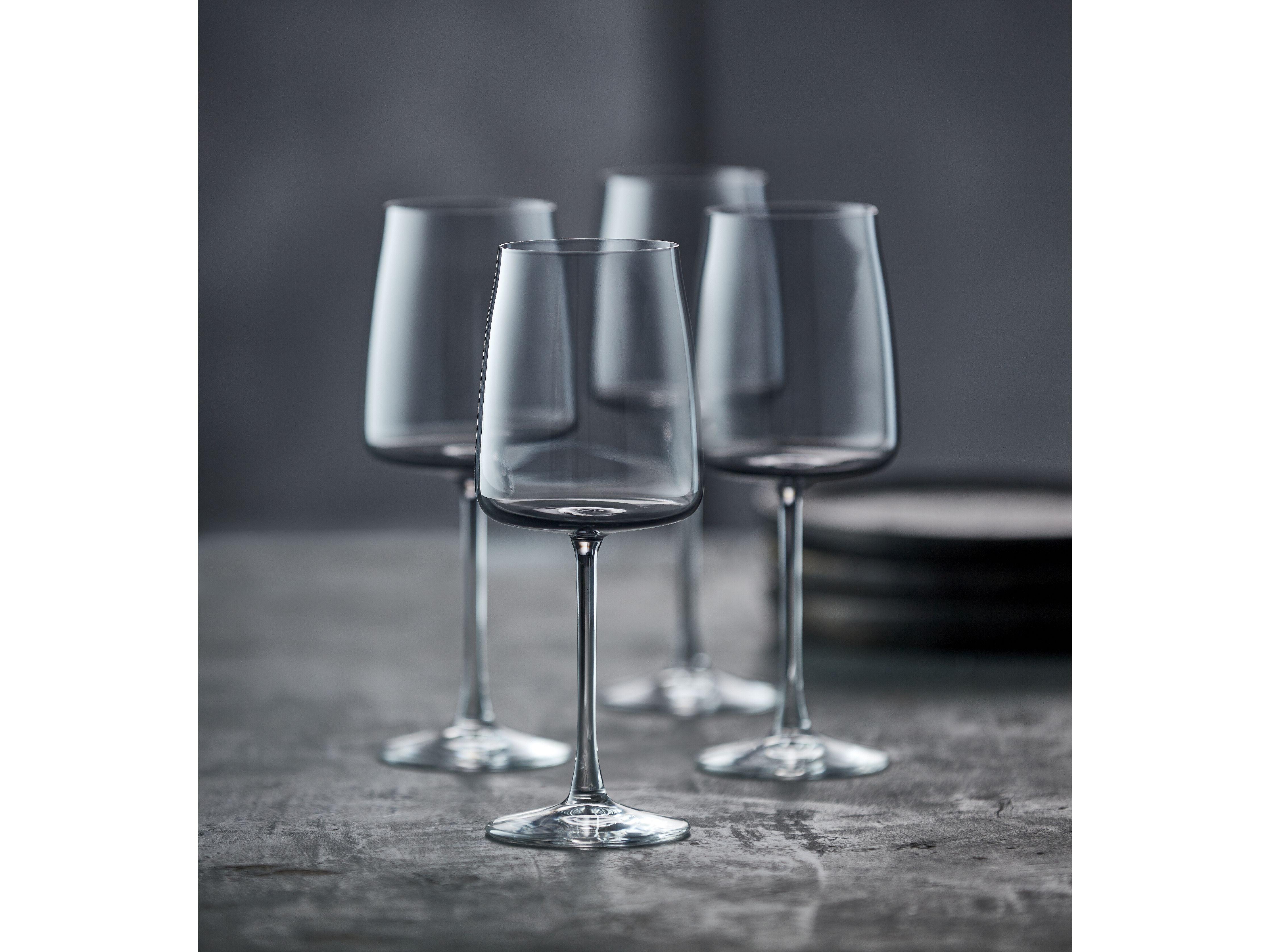 Lyngby Glas Krystal Zero White Wine Glass 43 CL 4 stk, røg