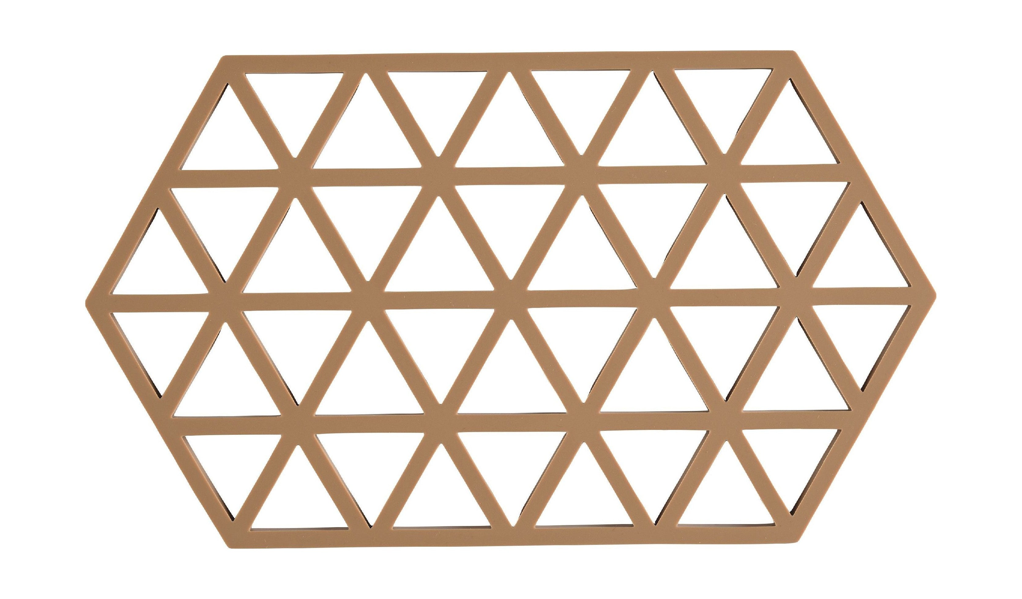 Zone Denmark Triangles Trivet 24 X 14 X 0,9 Cm, Light Terracotta
