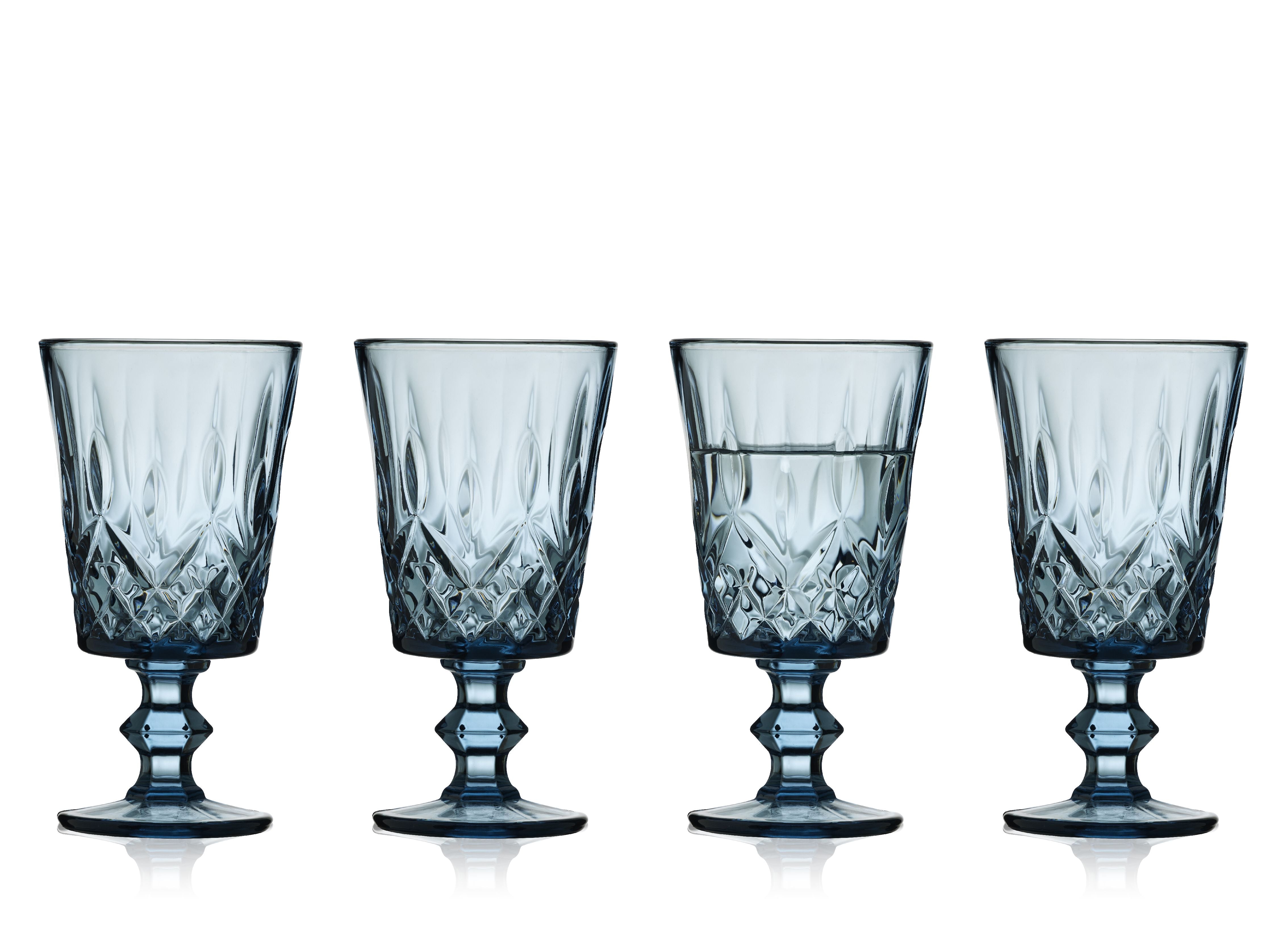 Lyngby Glas Sorrento Wine Glass 29 Cl 4 Pcs., Blue