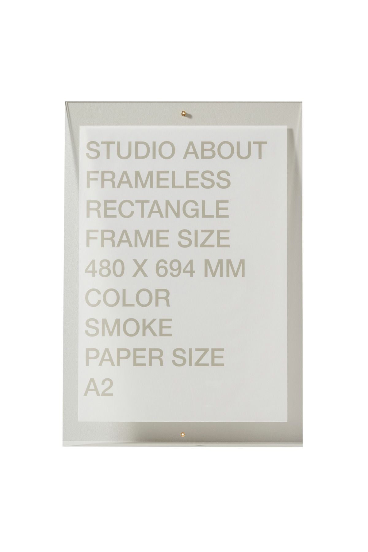 Studio About rammeløs ramme A2 -rektangel, røg