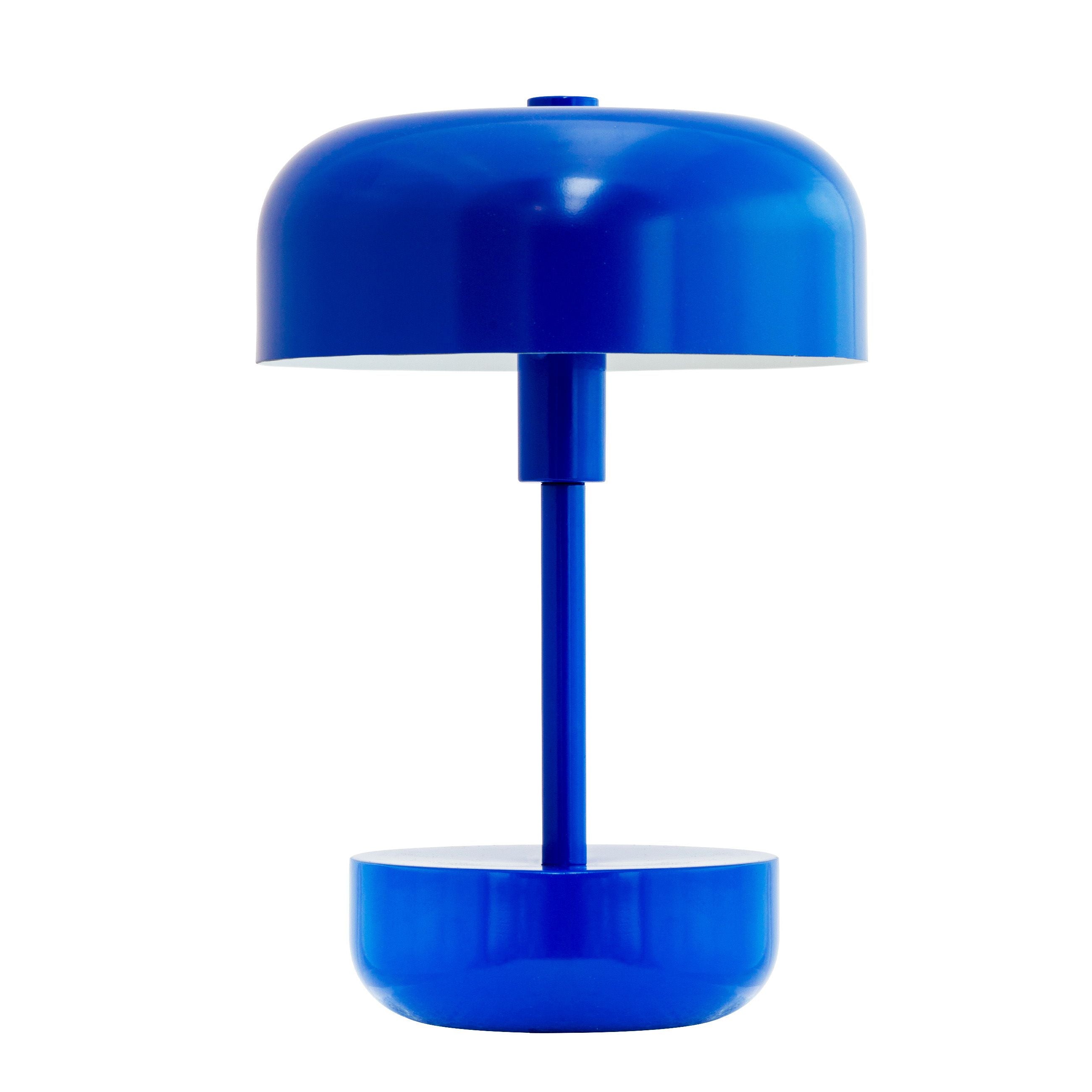 Dyberg Larsen Haipot genopladelig bordlampe, blå