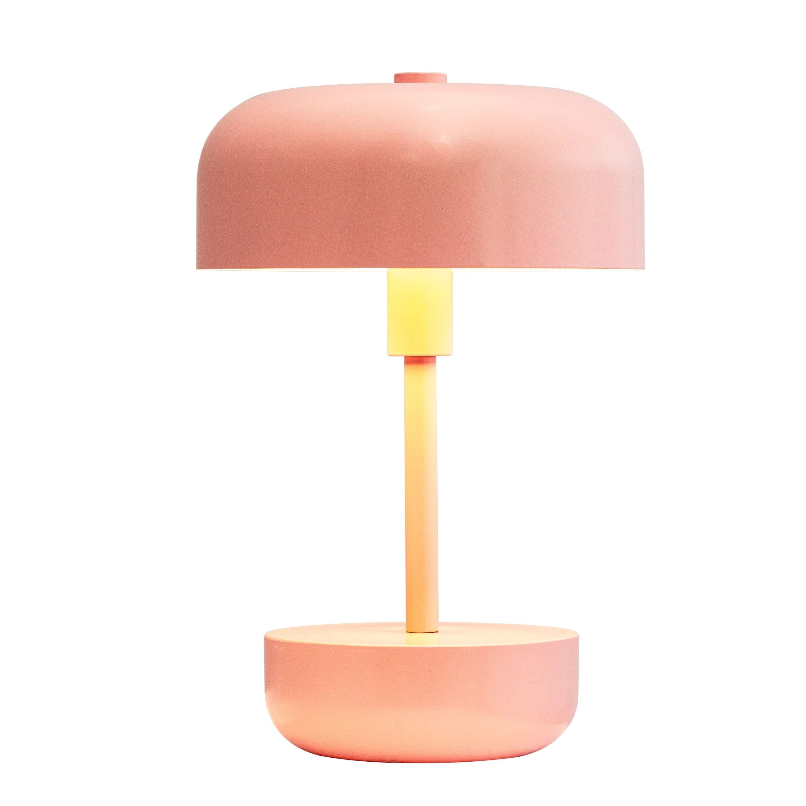 Dyberg Larsen Haipot laddningsbar bordslampa, rosa