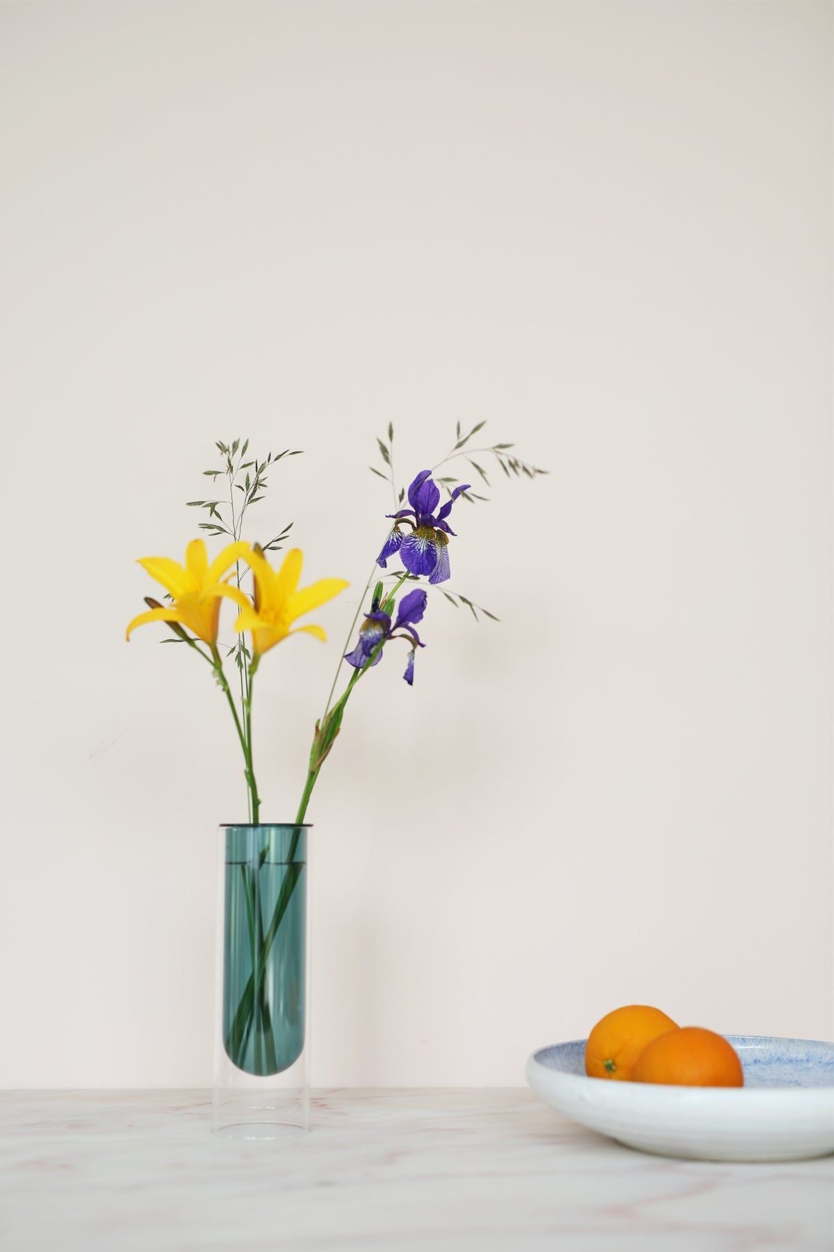 Studio About blomsterrørvase 20 cm, cyan