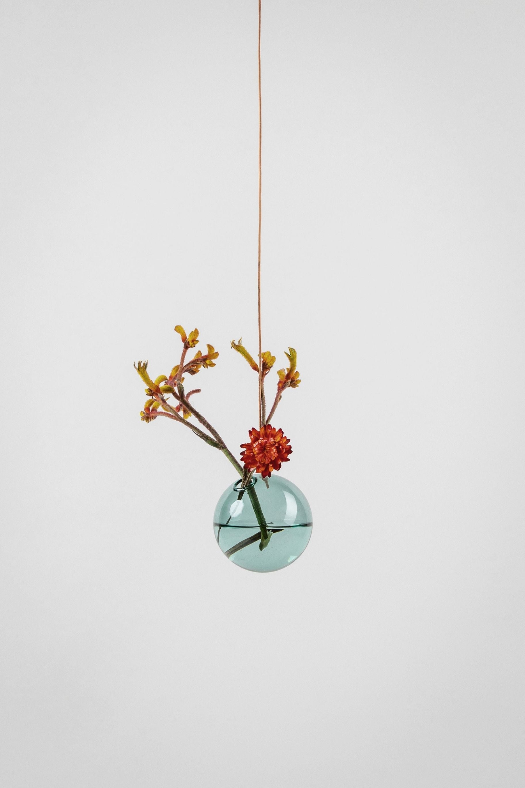 Studio About hængende blomsterboblevase lille, cyan
