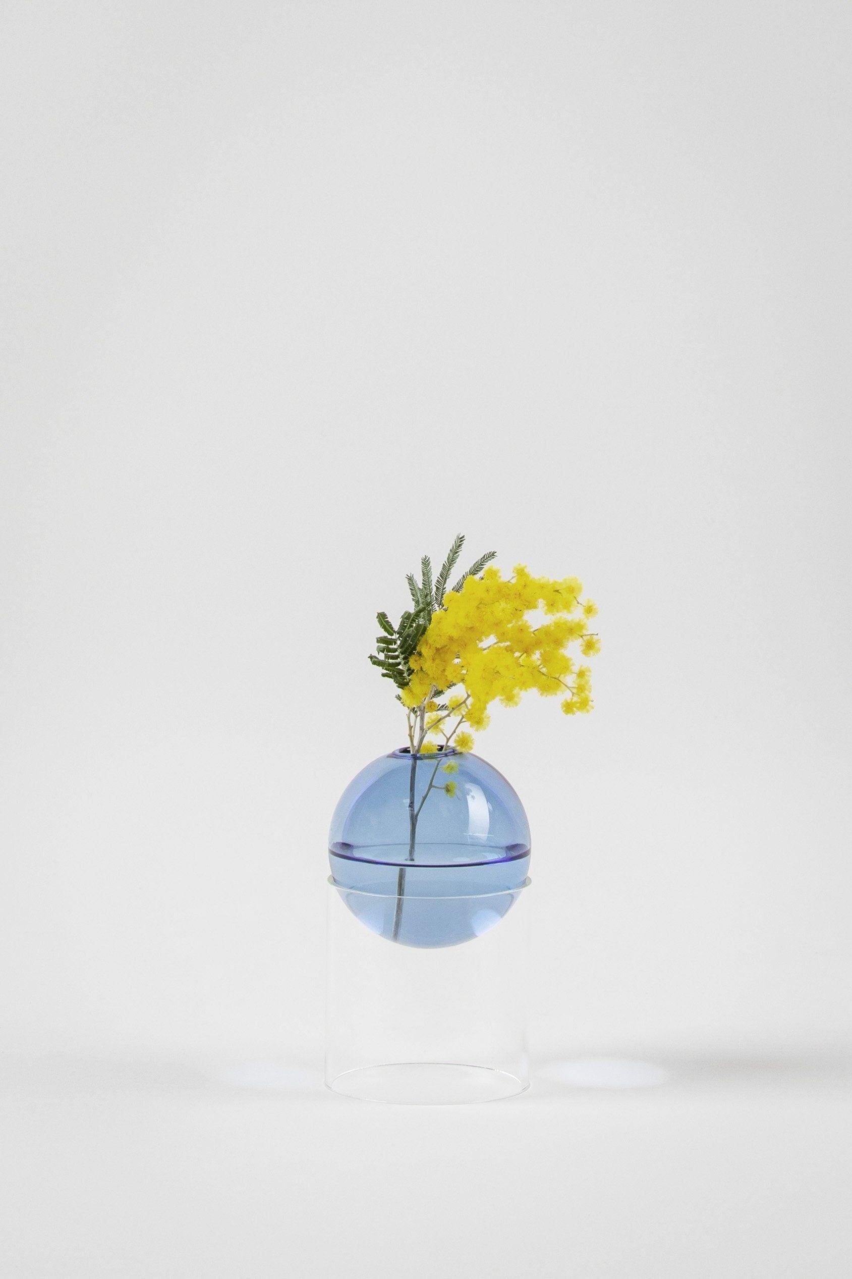 Studio About stående blomsterboblevase 13 cm, blå