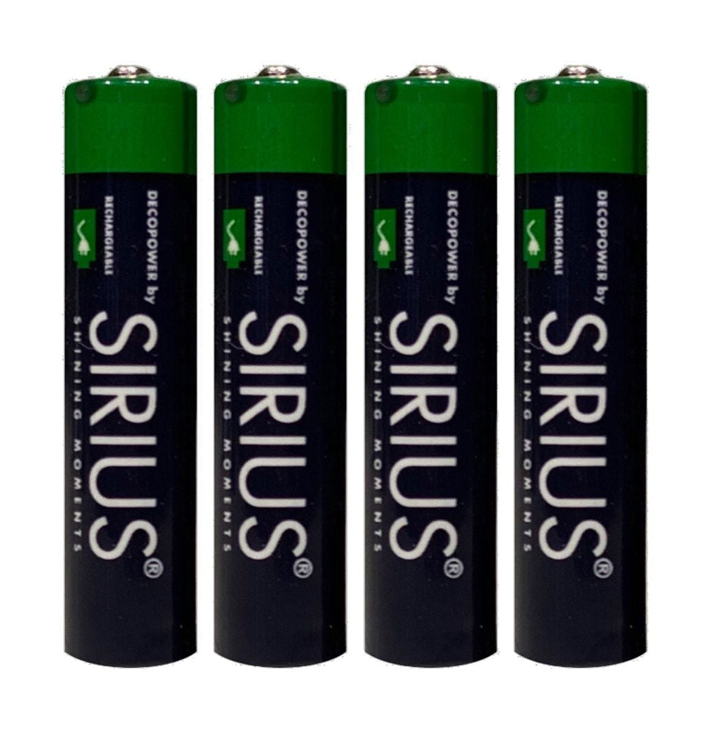 Sirius Decopower AAA Genopladelige batterier, 4PCS SET.
