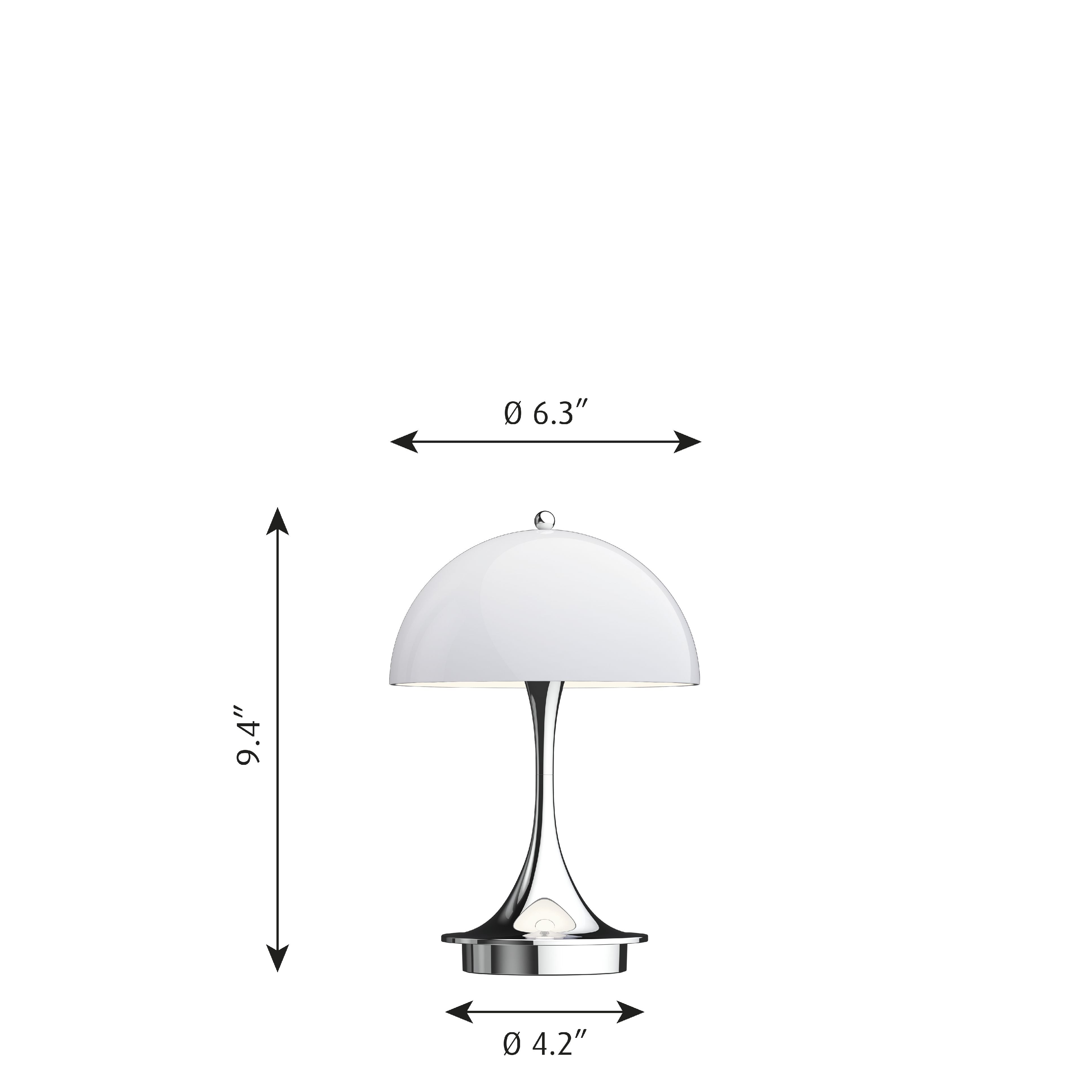 Louis Poulsen Panthella 160 Portable Table Lamp V2, Gray