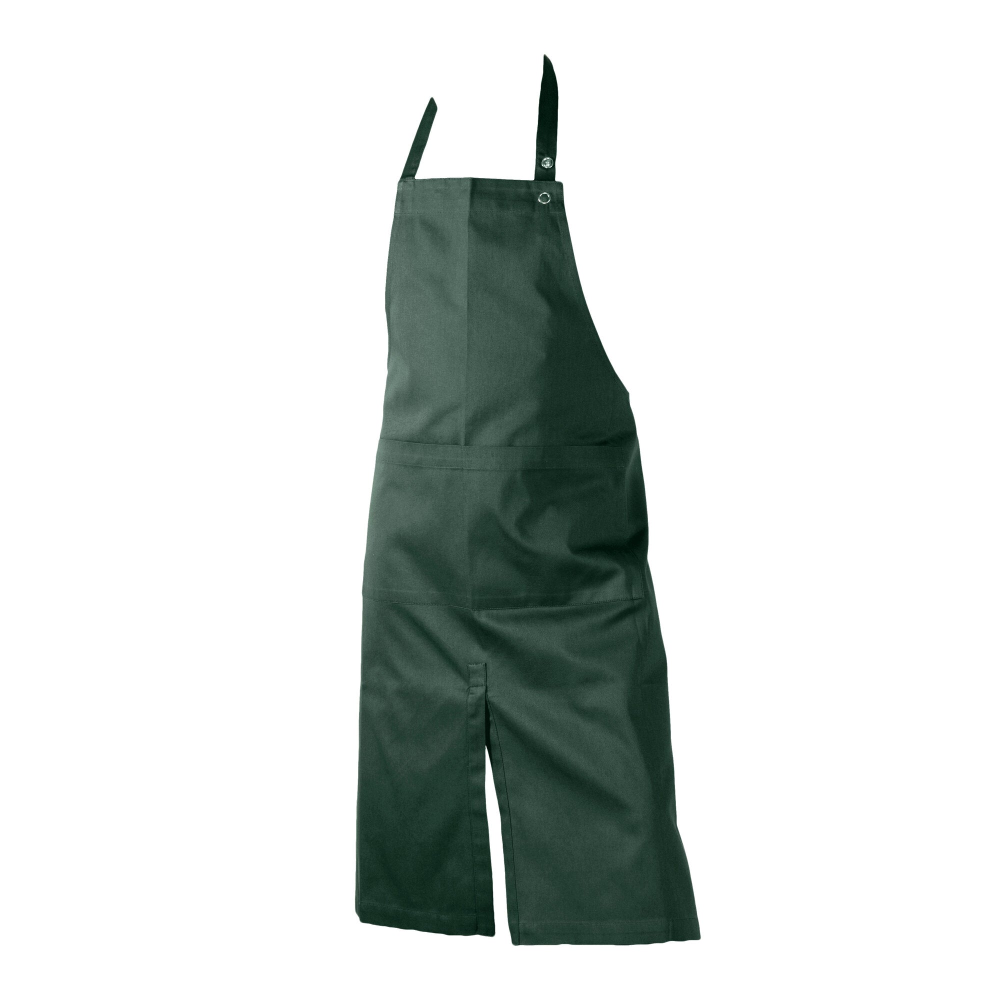 Det organiske firma forklæde med lomme, mørkegrøn