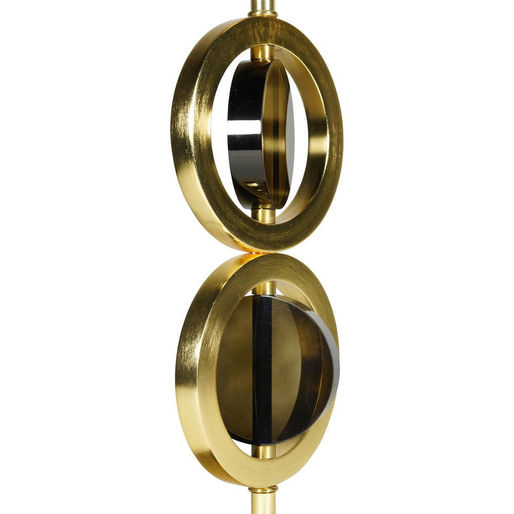 Authentic Models Art Déco Circle Lamp dubbel, gul -färgad
