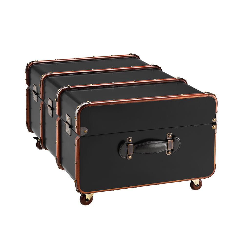 Authentic Models Stateroom Trunk Bord, Sort