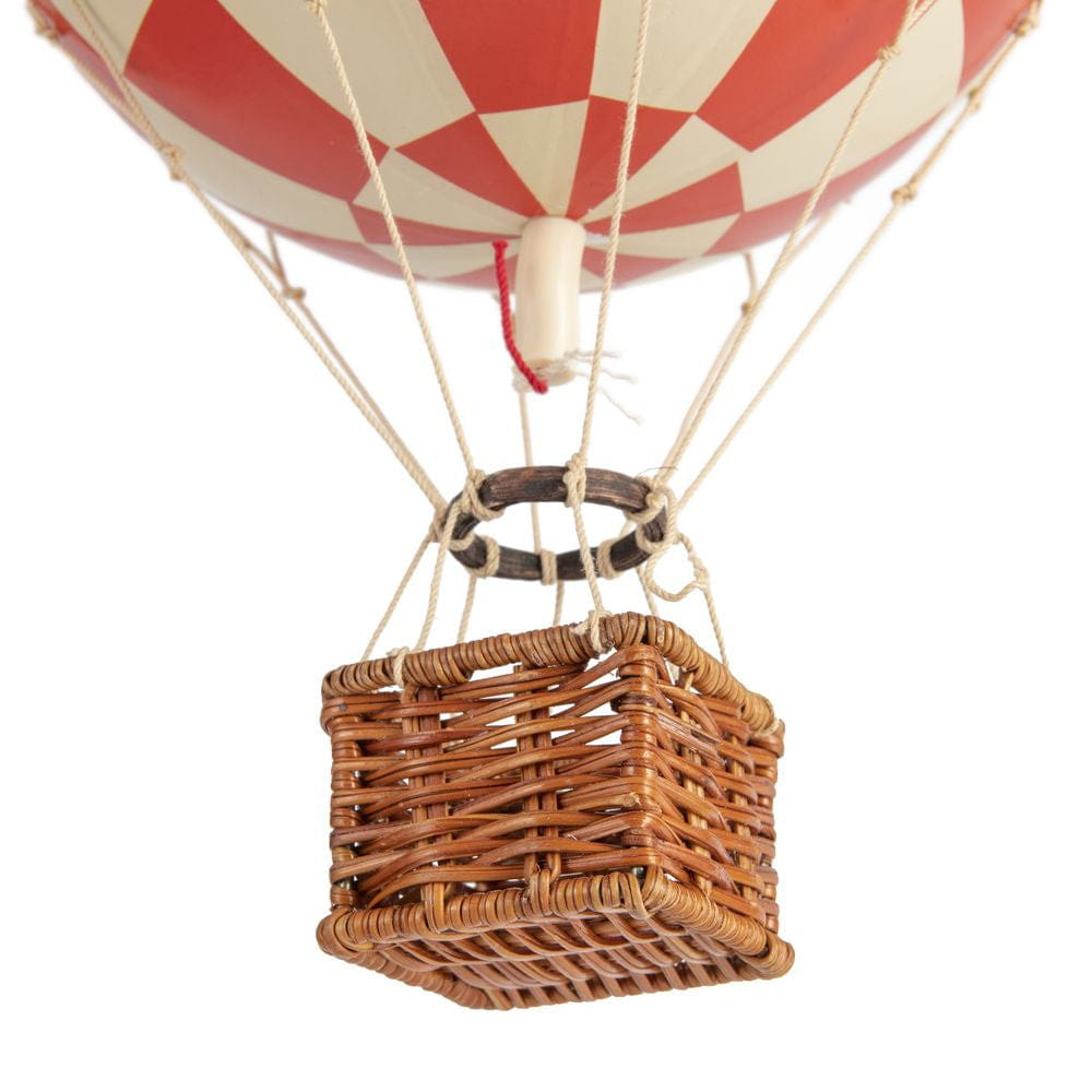 Authentic Models Travels Light Luft Balloon, Check Red, Ø 18 cm