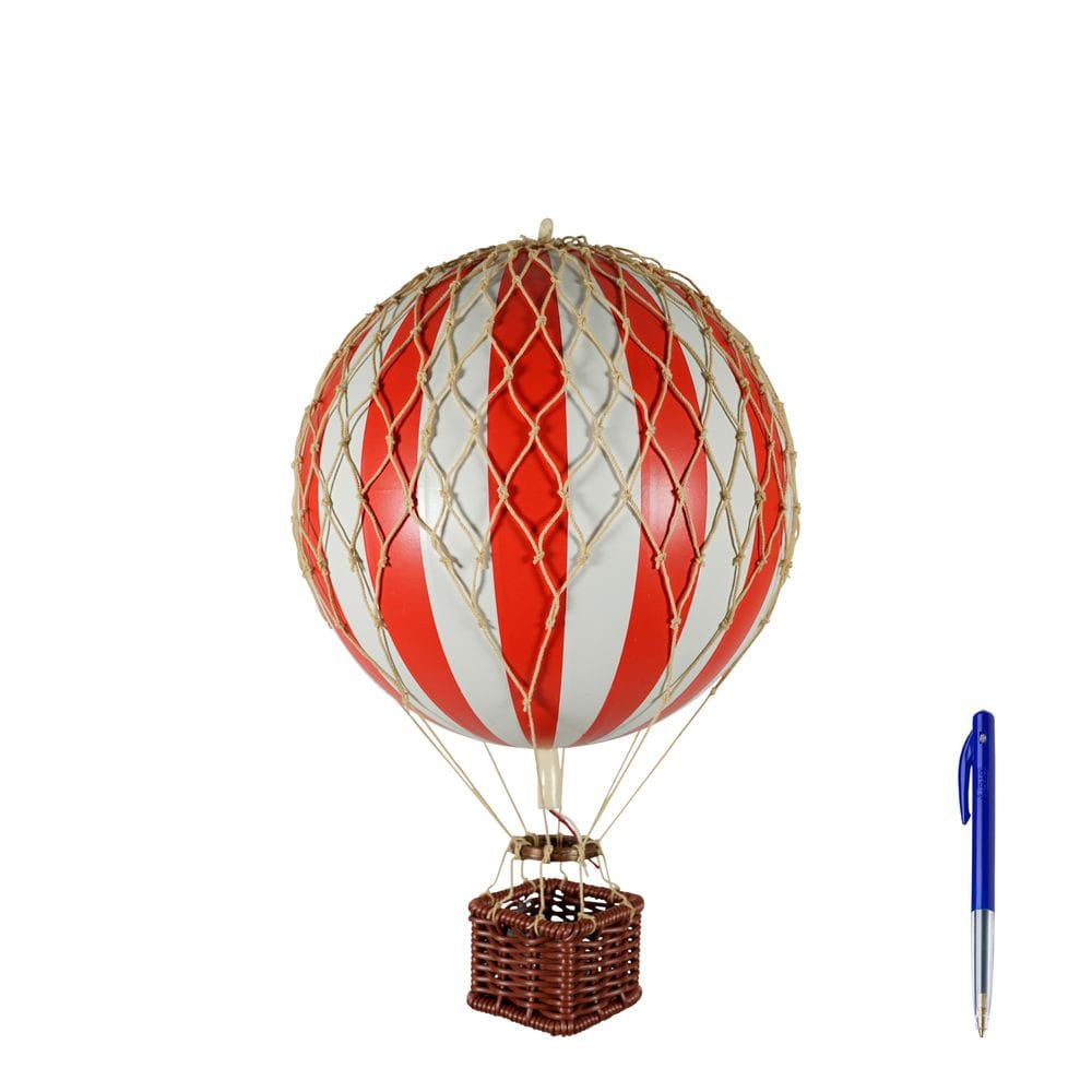 Authentic Models Travels Light Luft Balloon, Red/White, Ø 18 cm