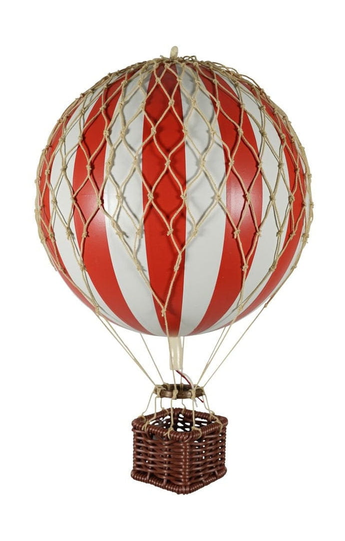 Authentic Models Travels Light Luft Balloon, Red/White, Ø 18 cm