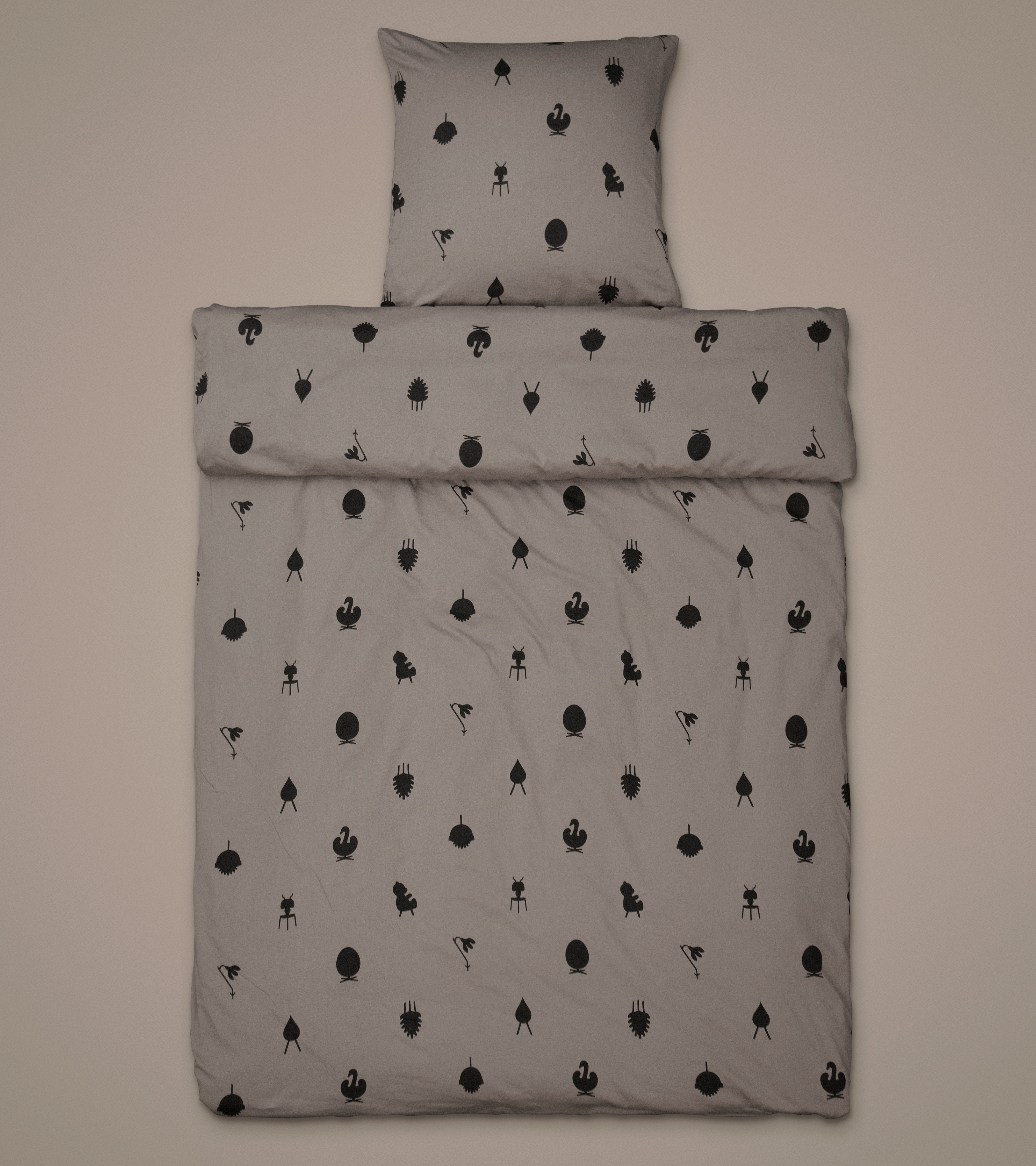 Brainchild Sängkläder designikoner 140x220 cm, taupe