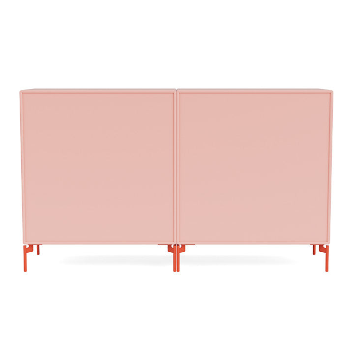 Montana Couple Sideboard With Legs, Ruby/Rosehip