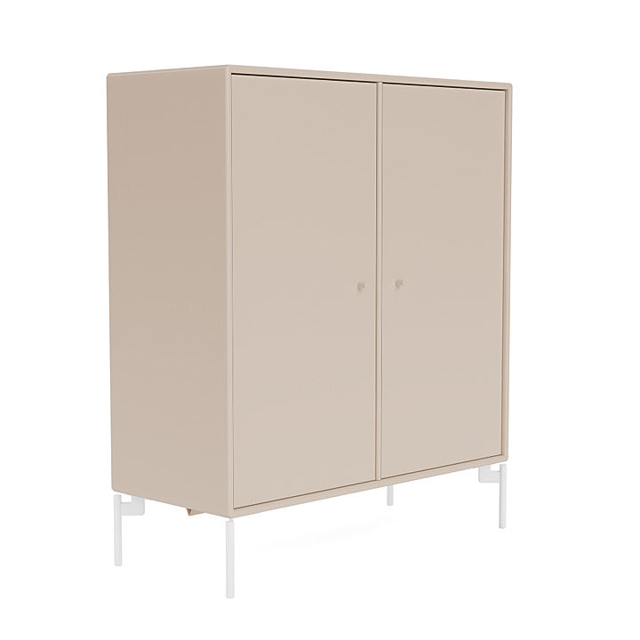 Montana Cover Cabinet With Legs, Clay/Snow White