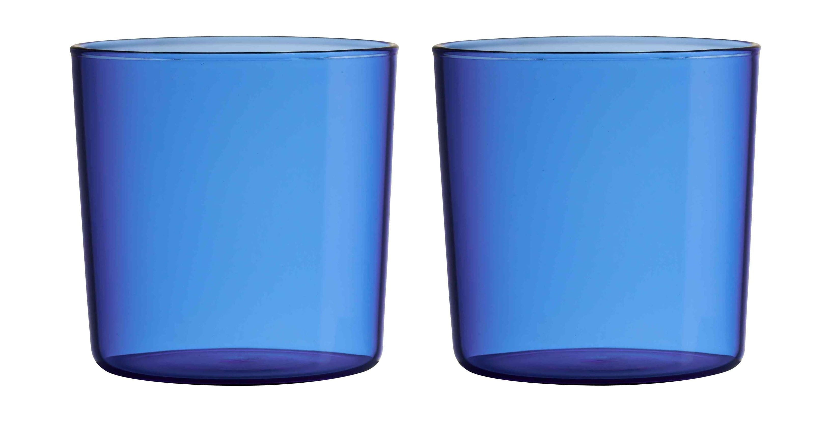 Design Letters Barn färgade eko drickande glasuppsättningar med 2 stycken, blå