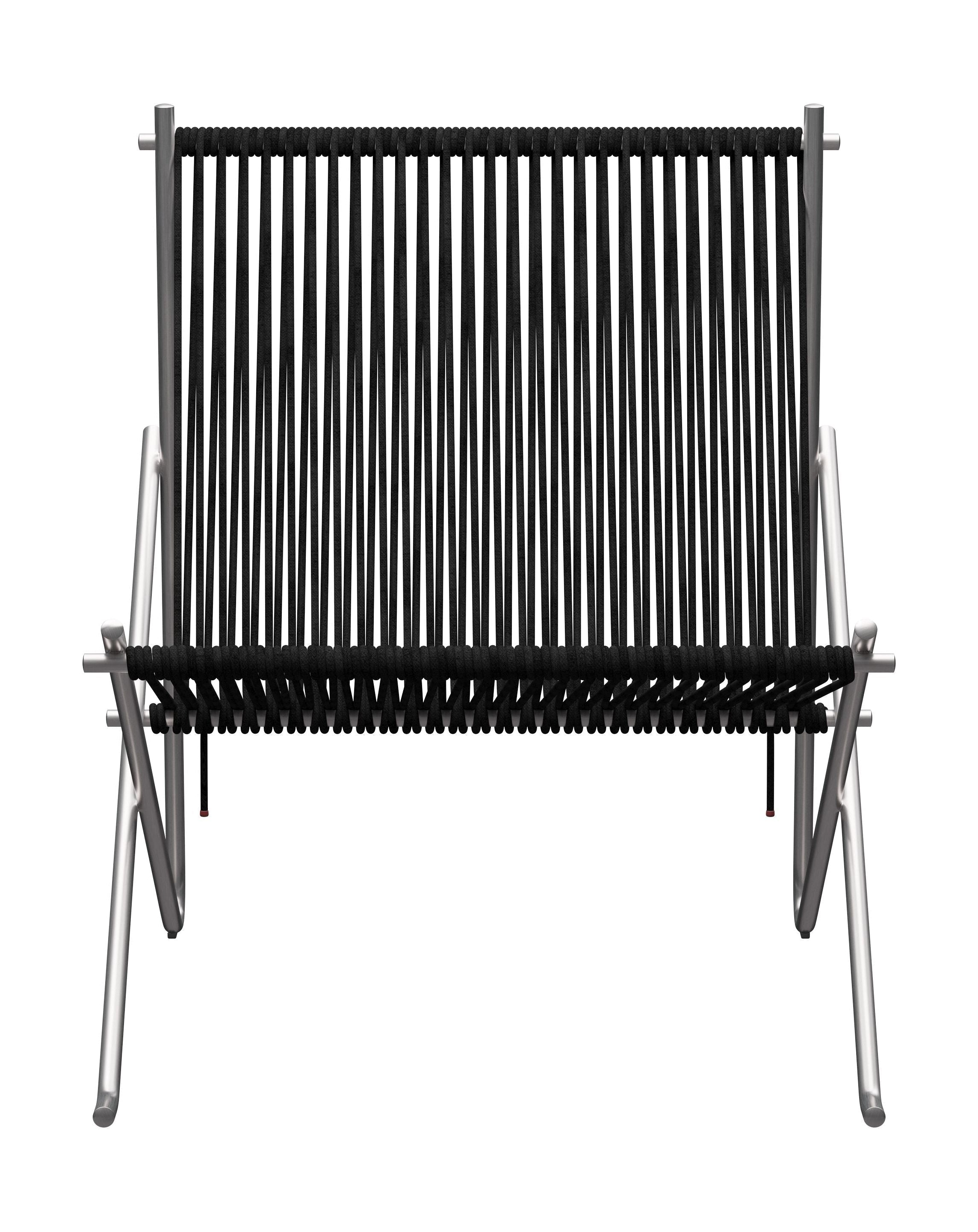 Fritz Hansen PK4 Lounge Chair Flag Halyard, svart/stål