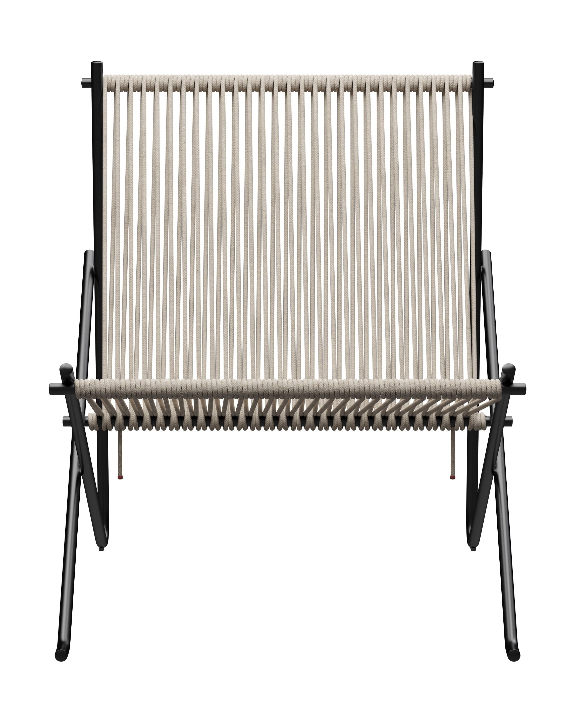 Fritz Hansen PK4 Lounge Chair Flag Halyard, Natural/Black Steel