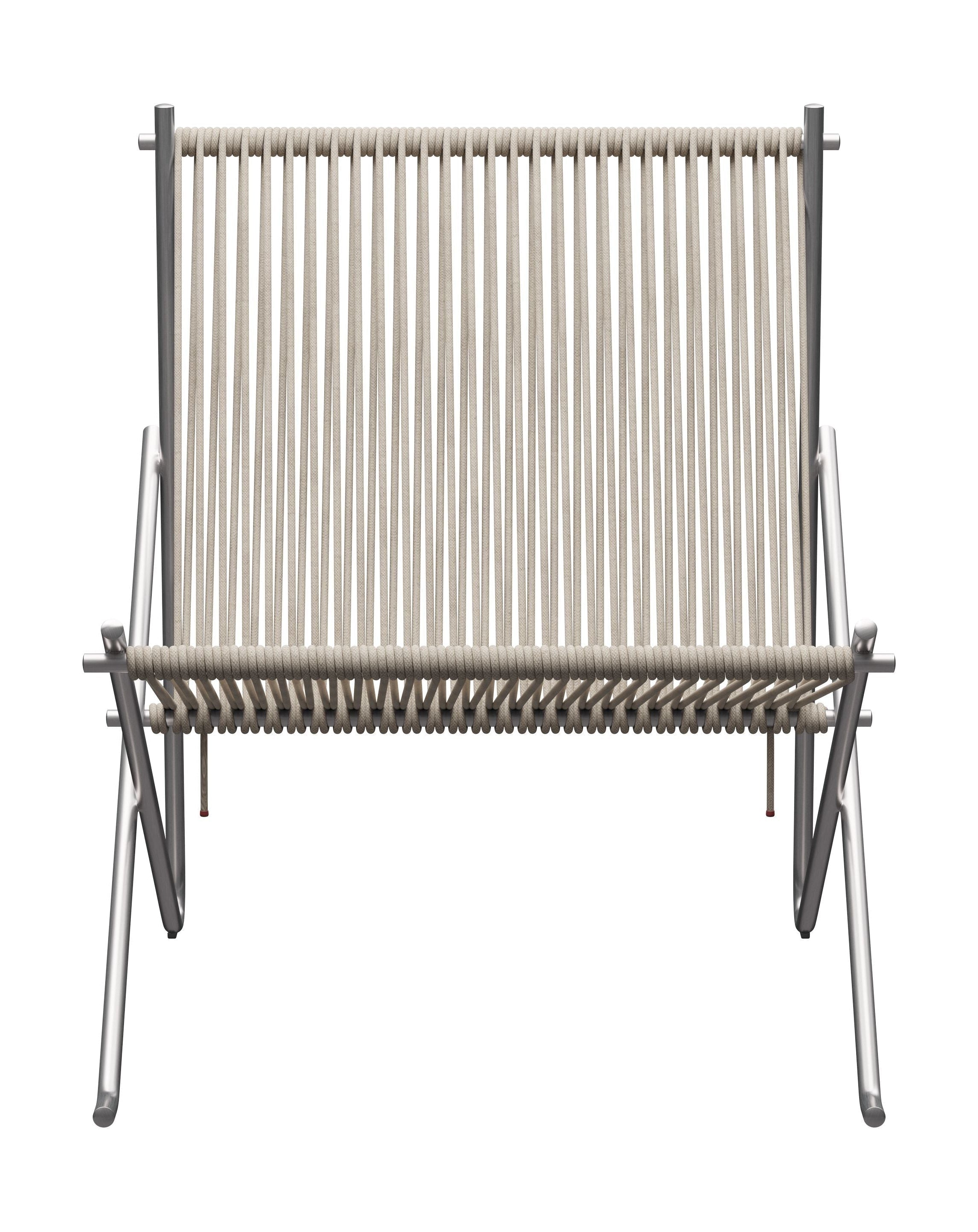 Fritz Hansen PK4 Lounge Chair Flag Halyard, Natural/Steel