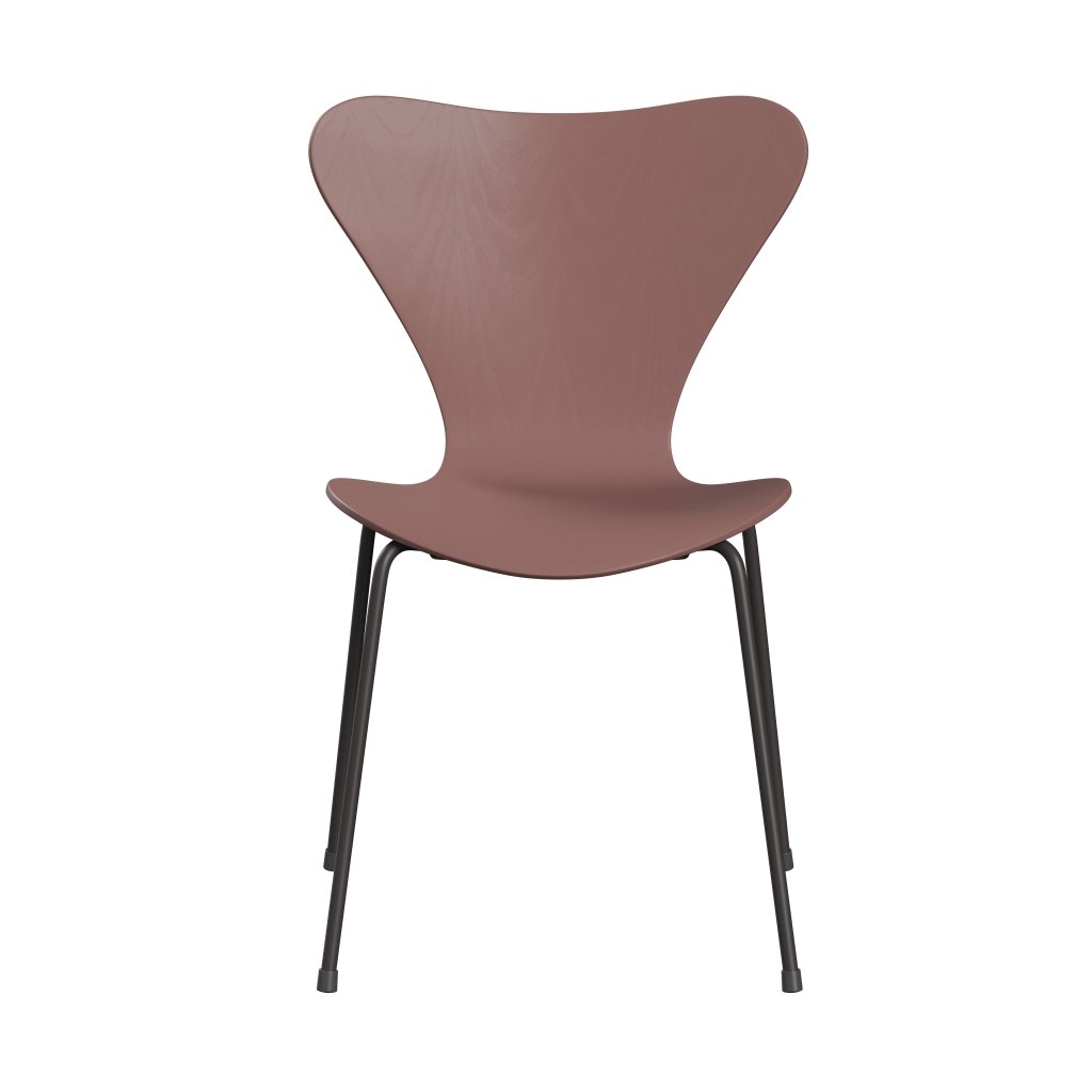 Fritz Hansen 3107 Shell Chair, Warm Graphite/Colored Ask Wild Rose