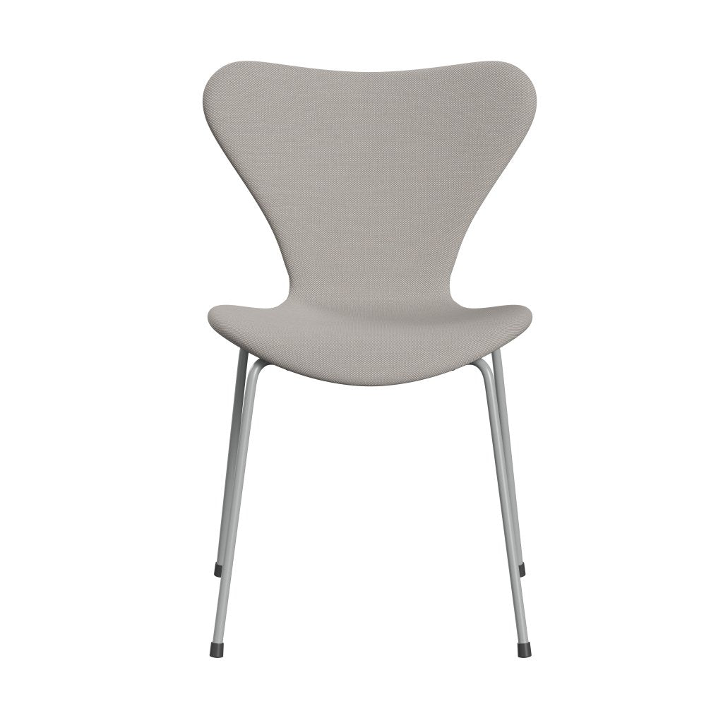 Fritz Hansen 3107 stol helt vadderad, nio grå/stålcuttrio vit & grå